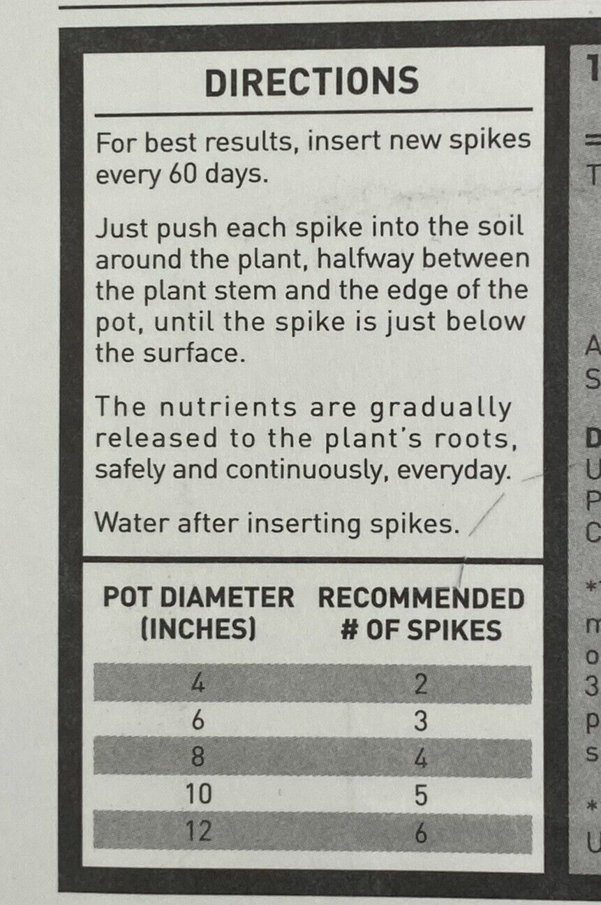 Jobes Fertilizer Food Spikes 30 Pack 2 Packs For Beautiful Houseplants 60 Total