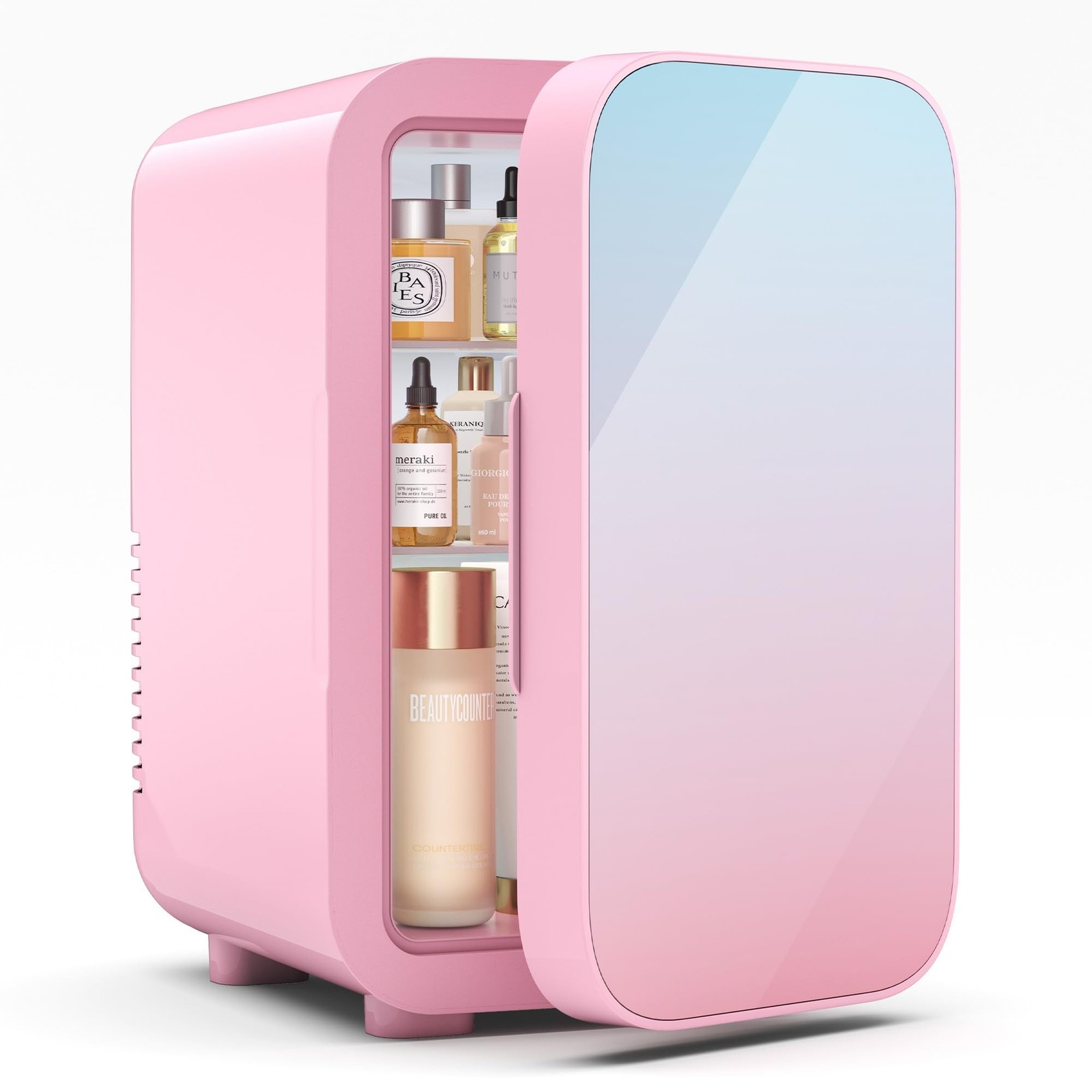 BEICHEN Mini Fridge, 6 Liter/8 Can Skincare Fridge, 110V AC/DC Portable Therm…