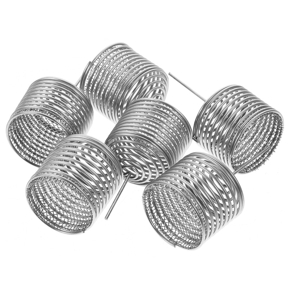 6Pcs Silver Stainless Steel Fertilizer Holder Boxes for Home Garden Plants