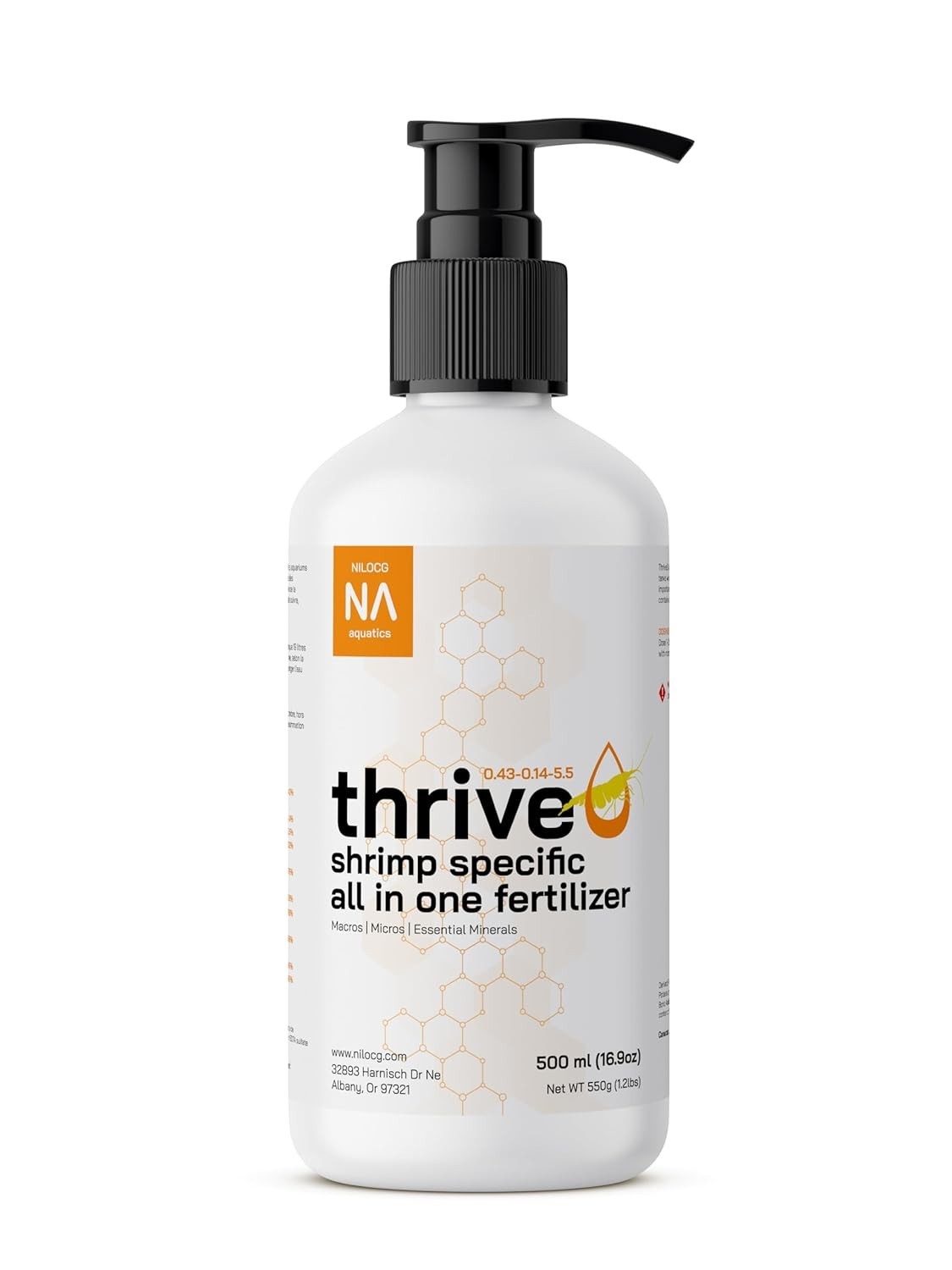 ThriveS Shrimp Specific All in One Aquarium Fertilizer – 500ml Liquid Plant Food
