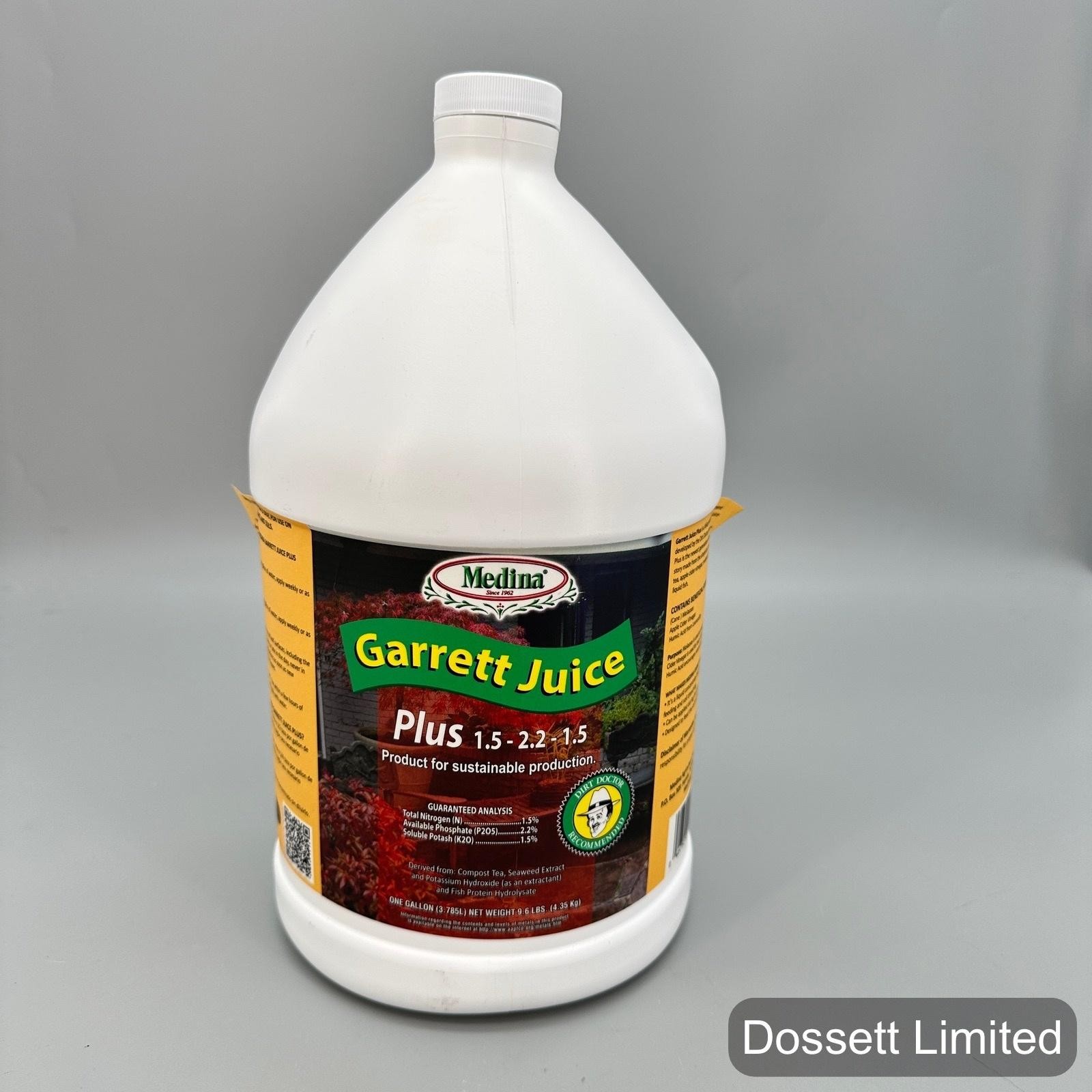 Medina Garrett Juice Plus Organic Liquid Fertilizer 1 Gallon 1.5-2.2-1.5 Plant