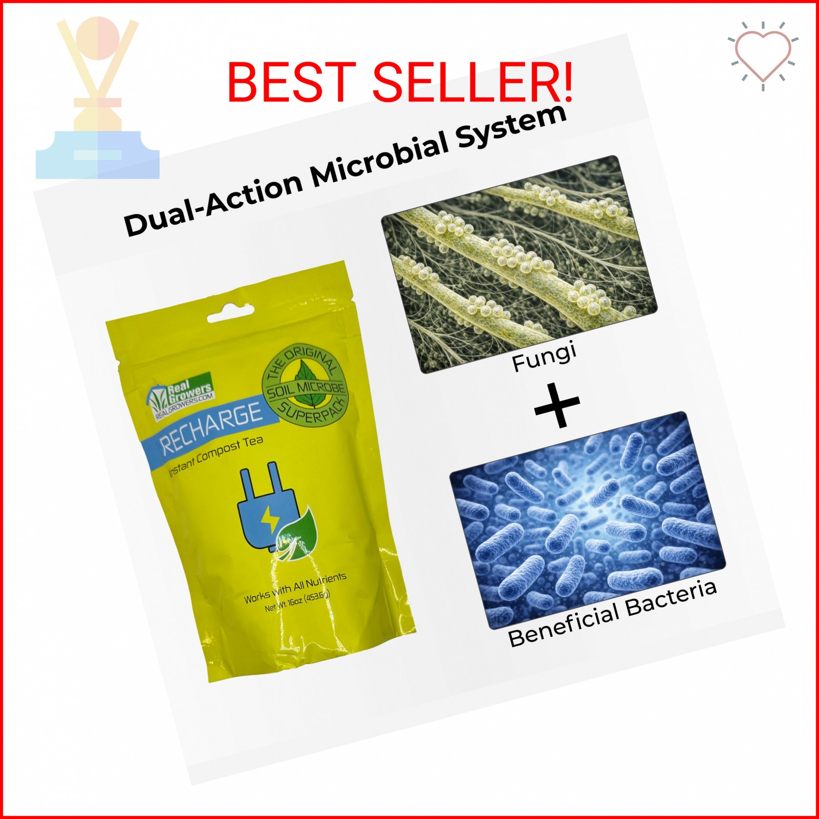 Real Growers Recharge 2 oz – Explosive Root Growth with Mycorrhizae for Living S