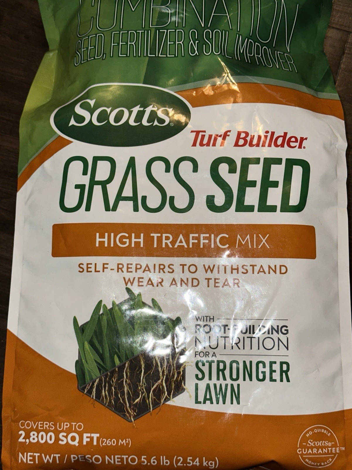 Scotts Turf Builder Grass Seed High Traffic Mix with Fertilizer and Soil