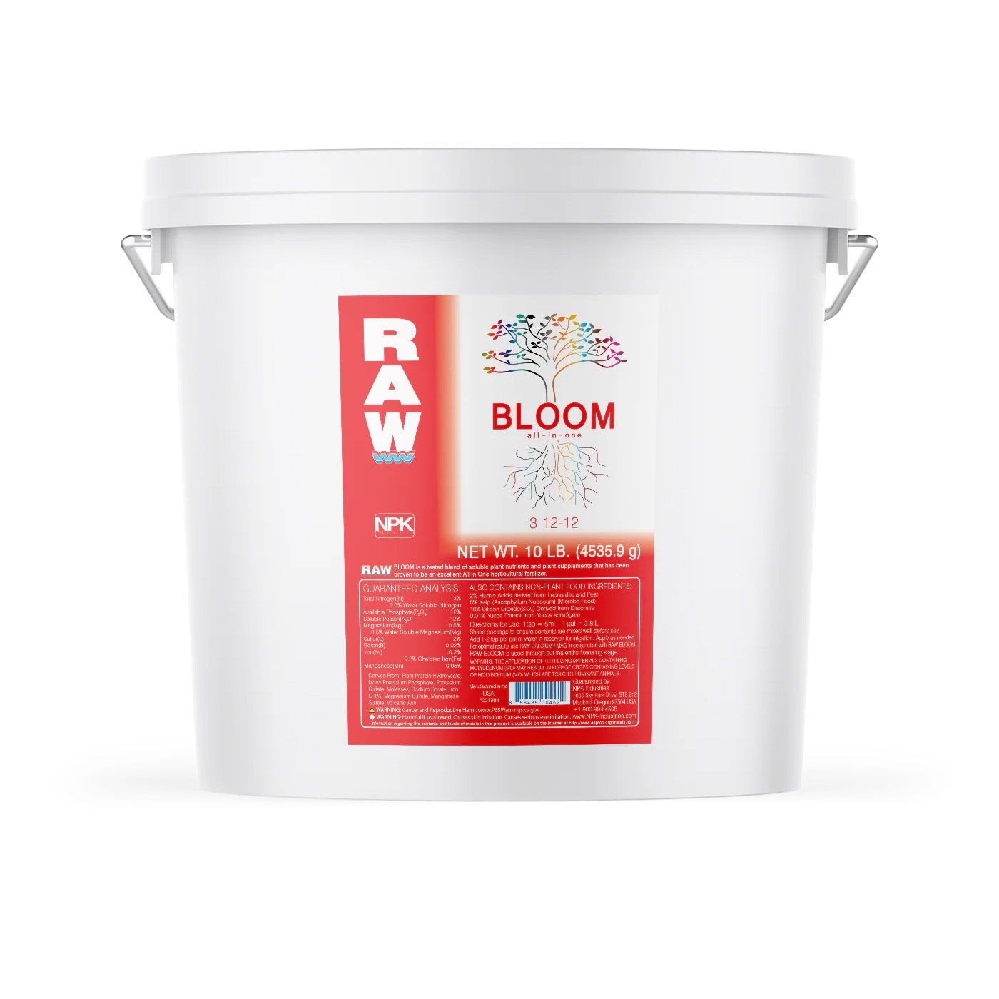 NPK RAW Bloom 3-12-12 Water Soluble, 10LB