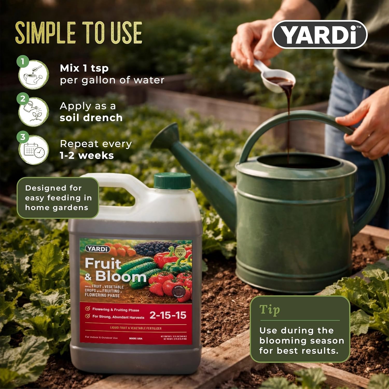 Fruit & Bloom Fertilizer 32oz High Phosphorus NPK 2-15-15 Liquid |