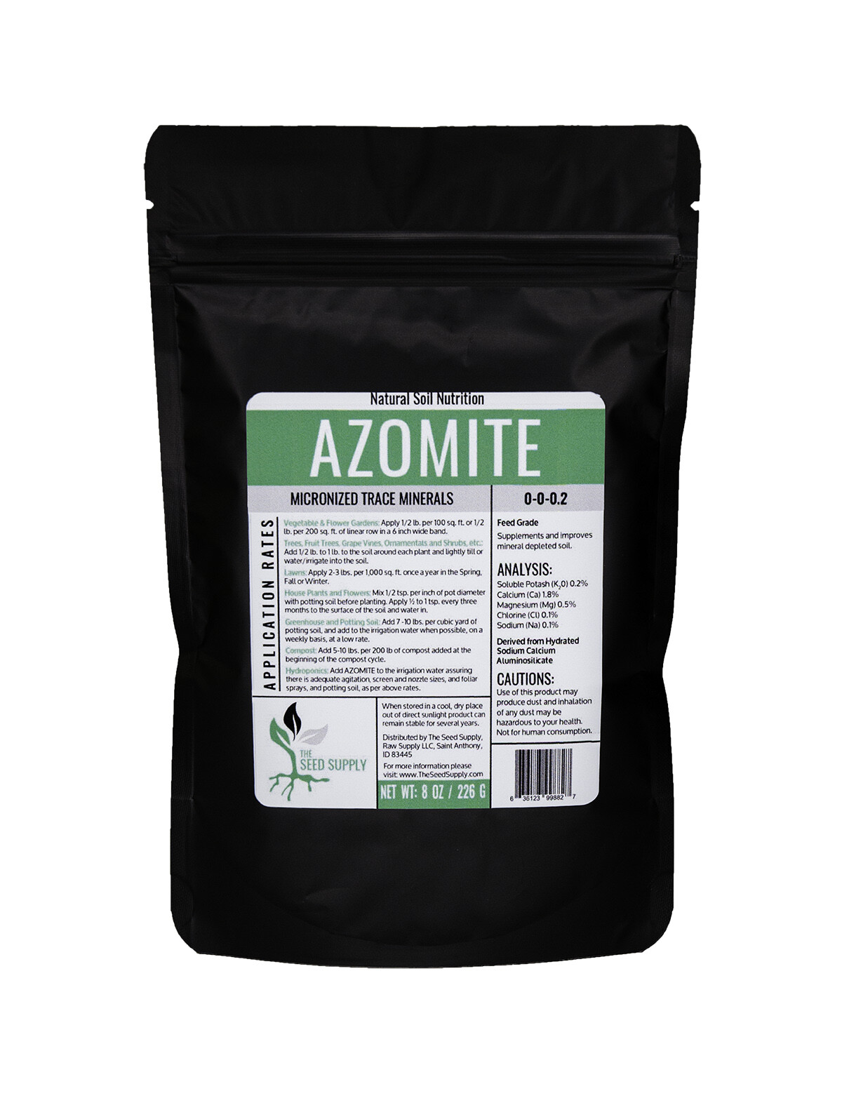 8 Ounce AZOMITE Fertilizer Powder – 67 Trace Minerals – Volcanic Ash Rock Dust
