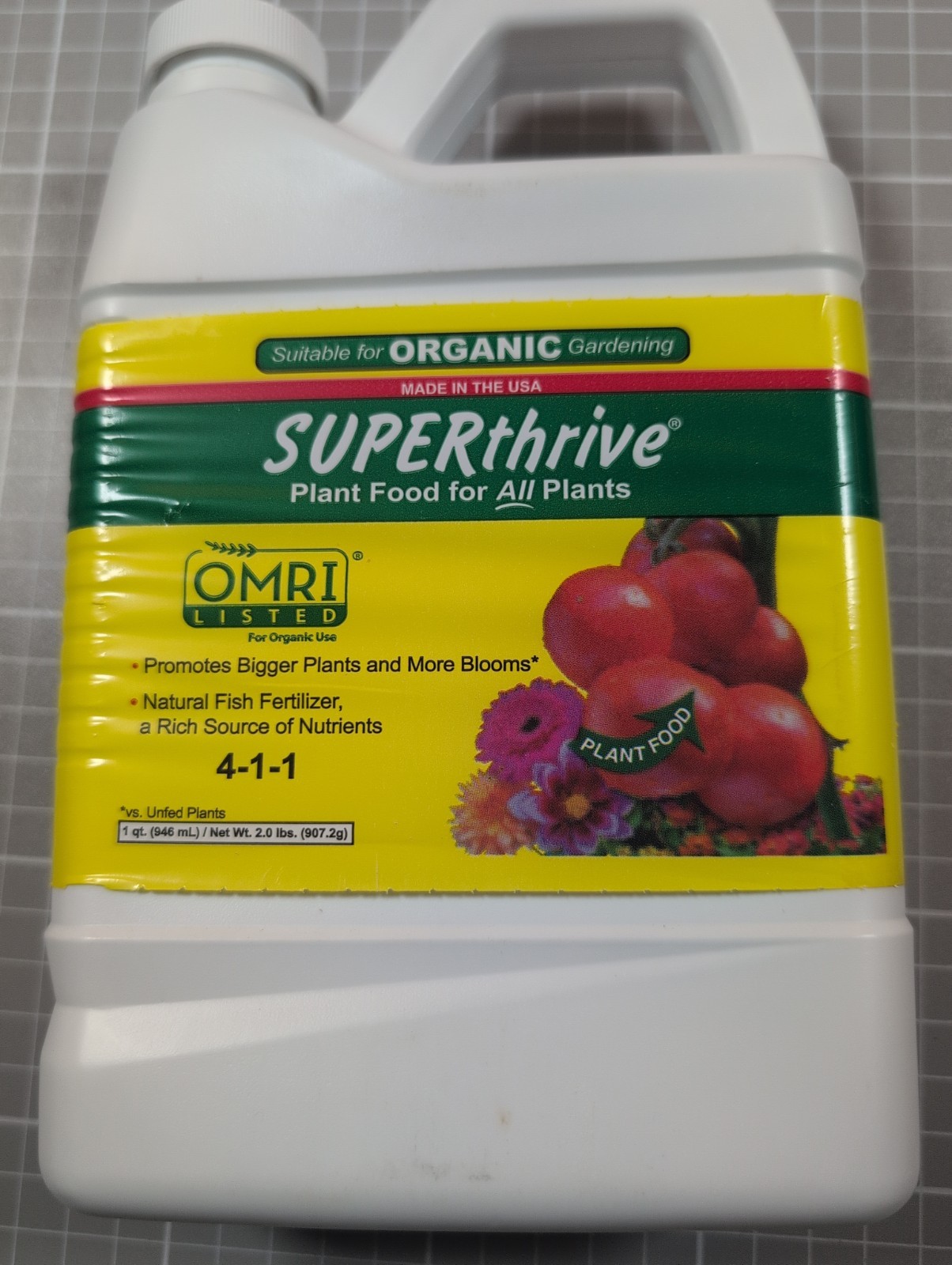 SUPERthrive Liquid Organic All Purpose Plant Food 1QT- Boost Growth and Health