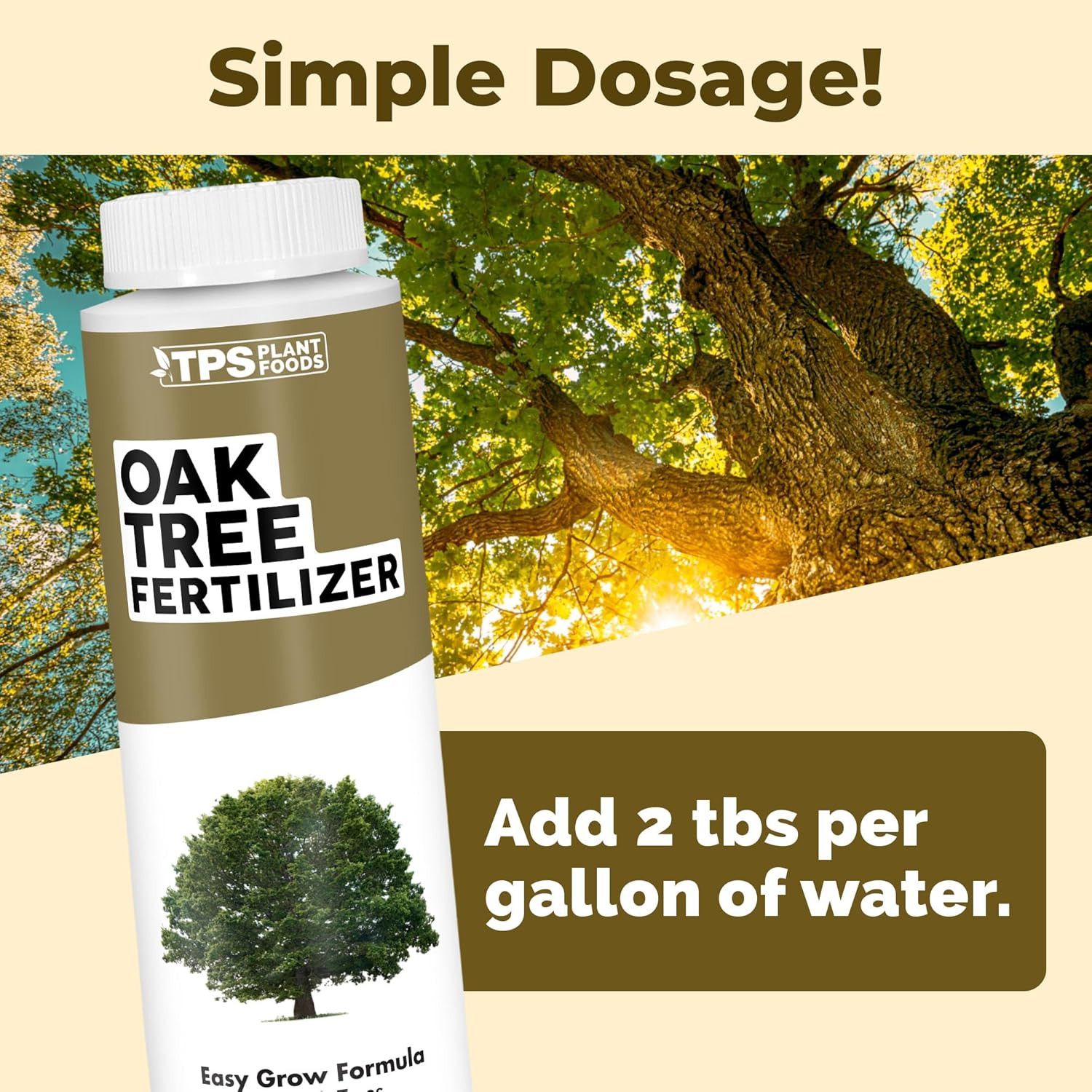 Oak Tree Fertilizer – Liquid Plant Food for Healthy Tree Growth, Rich Green Foli