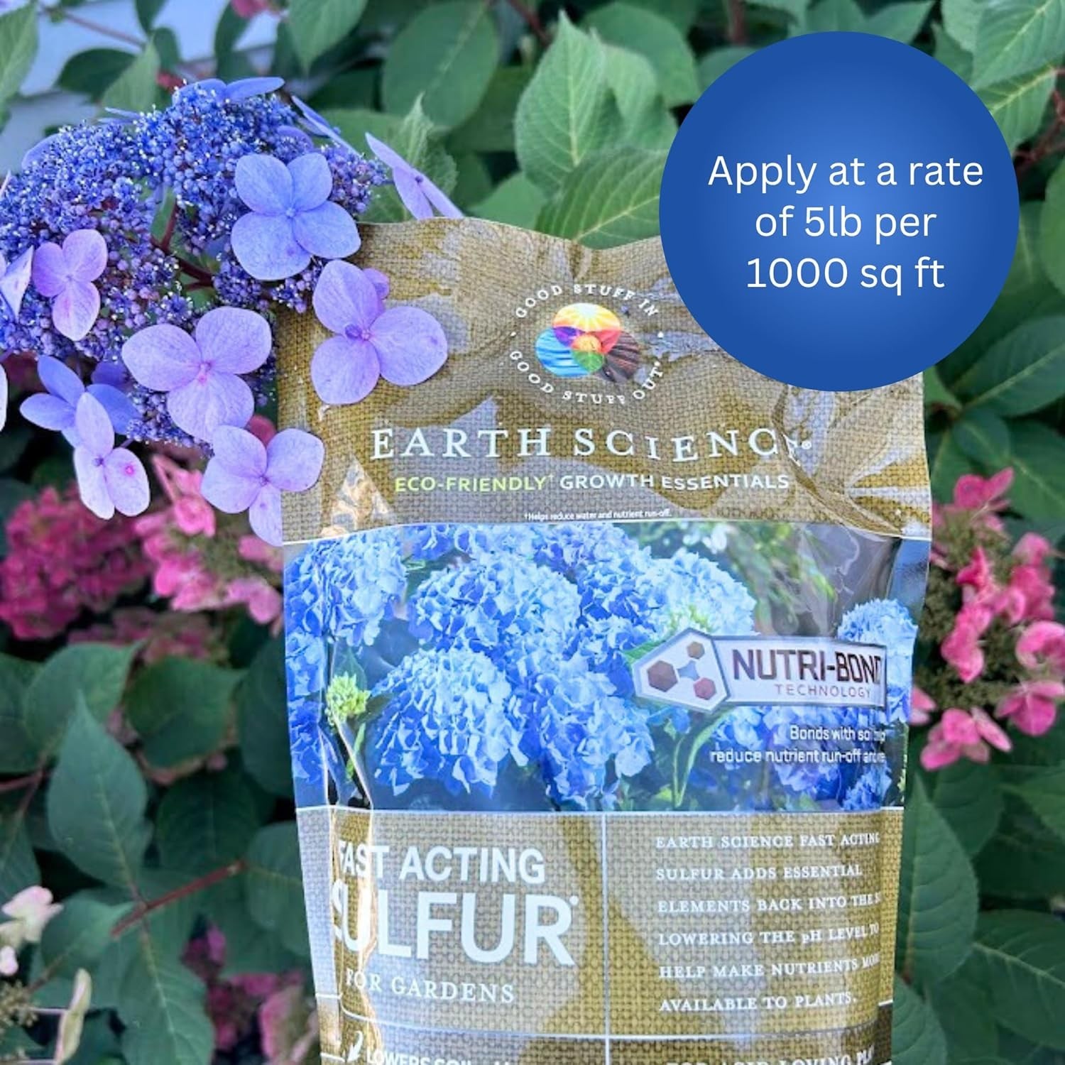 Fast Acting Sulfur Granules – 5lb – Reduces Soil pH & Nutrient Runoff Improves