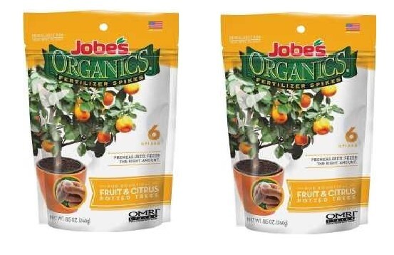 Jobes 04226 Fertilizer Spike Pack, FRUIT & CITRUS, 2 BAGS OF 6 SPIKES