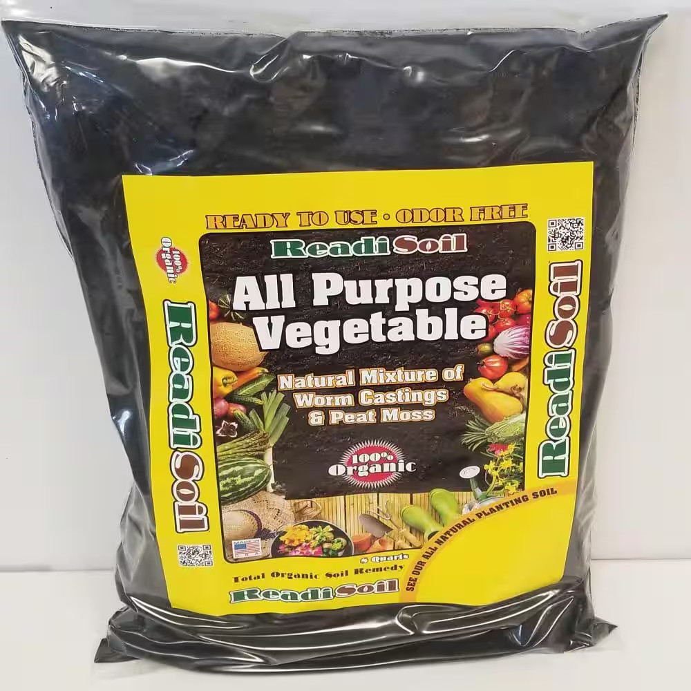 8 Qt. 100% Organic Worm Castings All Purpose Vegetable Blend