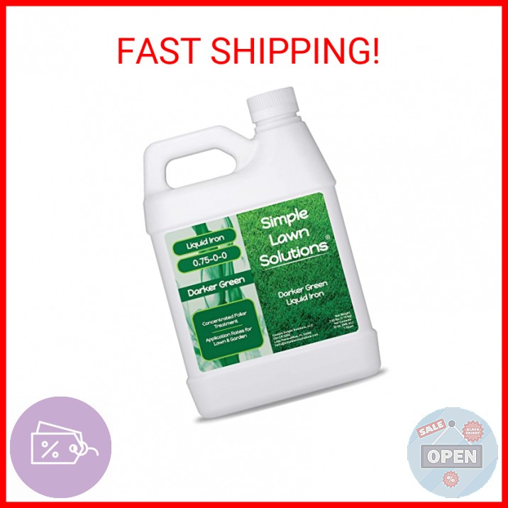 Simple Lawn Solutions – Liquid Iron Fertilizer Darker Green – Chelated Micronutr