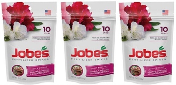 Jobe’s 04101 10 Pack Azalea, Camellia, Rhododendron Fertilizer Spikes – 3 Pack