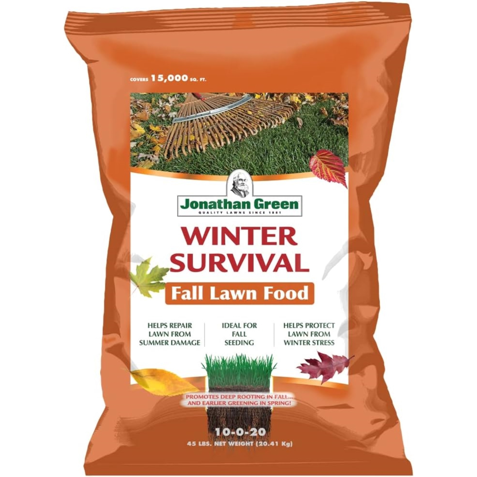 Jonathan Green Winter Survival Fall Lawn Food, 15M