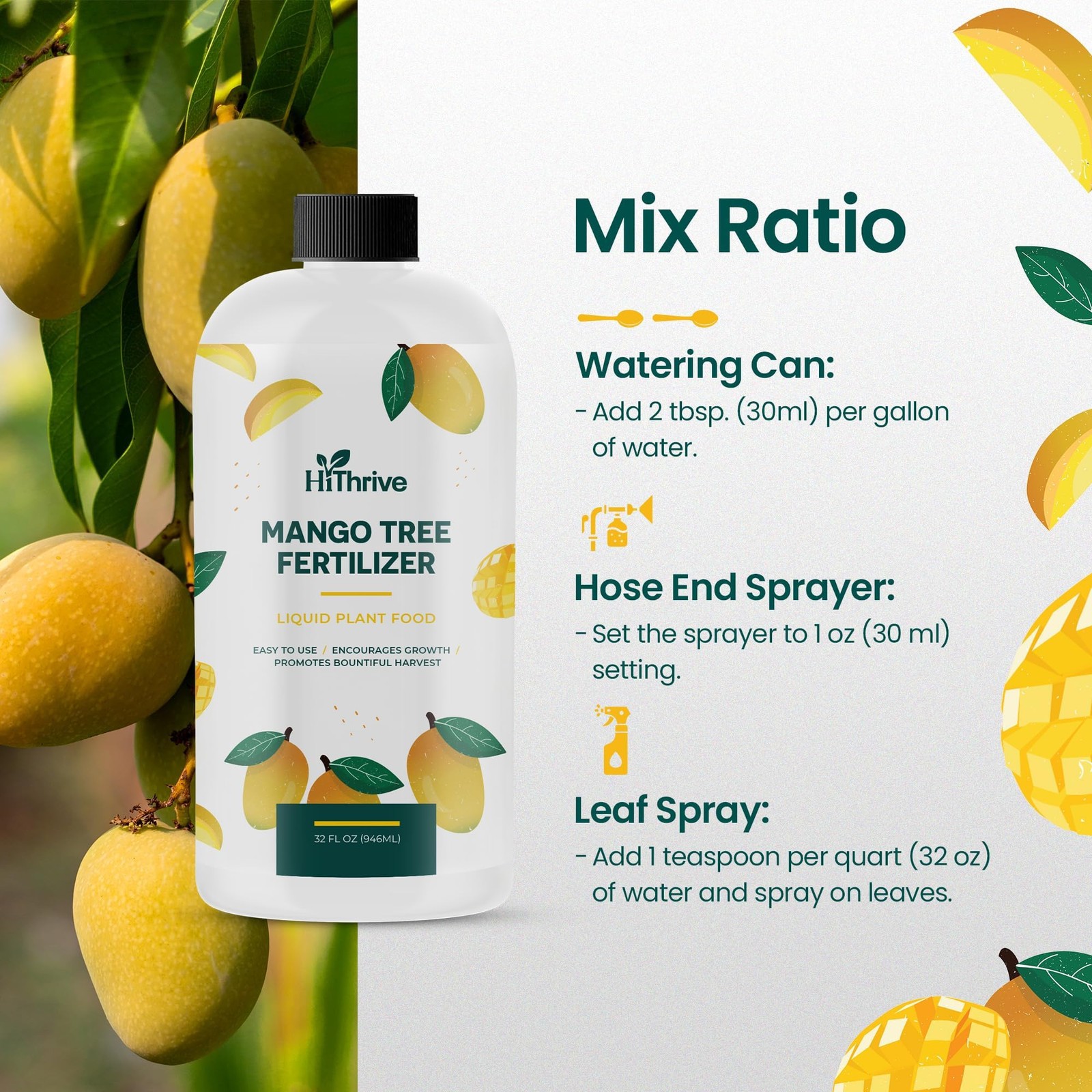 32oz Mango Fruit Tree Fertilizer – Makes 32 Gallons of Mango Tree Fertilizer …