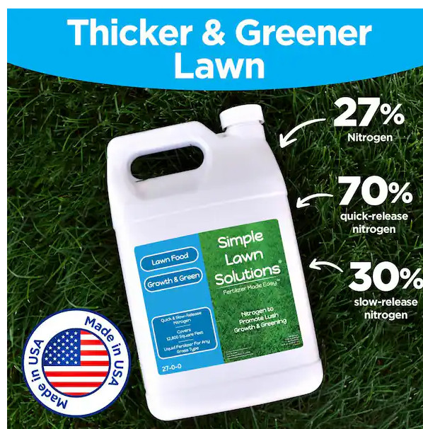 Lawn Food 128 oz. Liquid Lawn Fertilizer Growth and Green 27-0-0 12,800 sq. ft.
