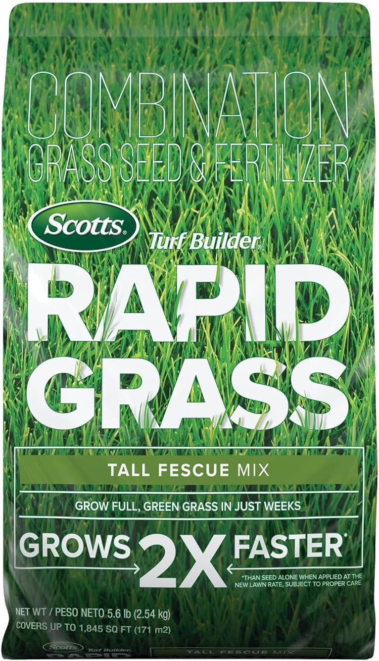 Scotts Turf Builder Rapid Grass Tall Fescue Mix, Seed & Fertilizer, 5.6 lbs