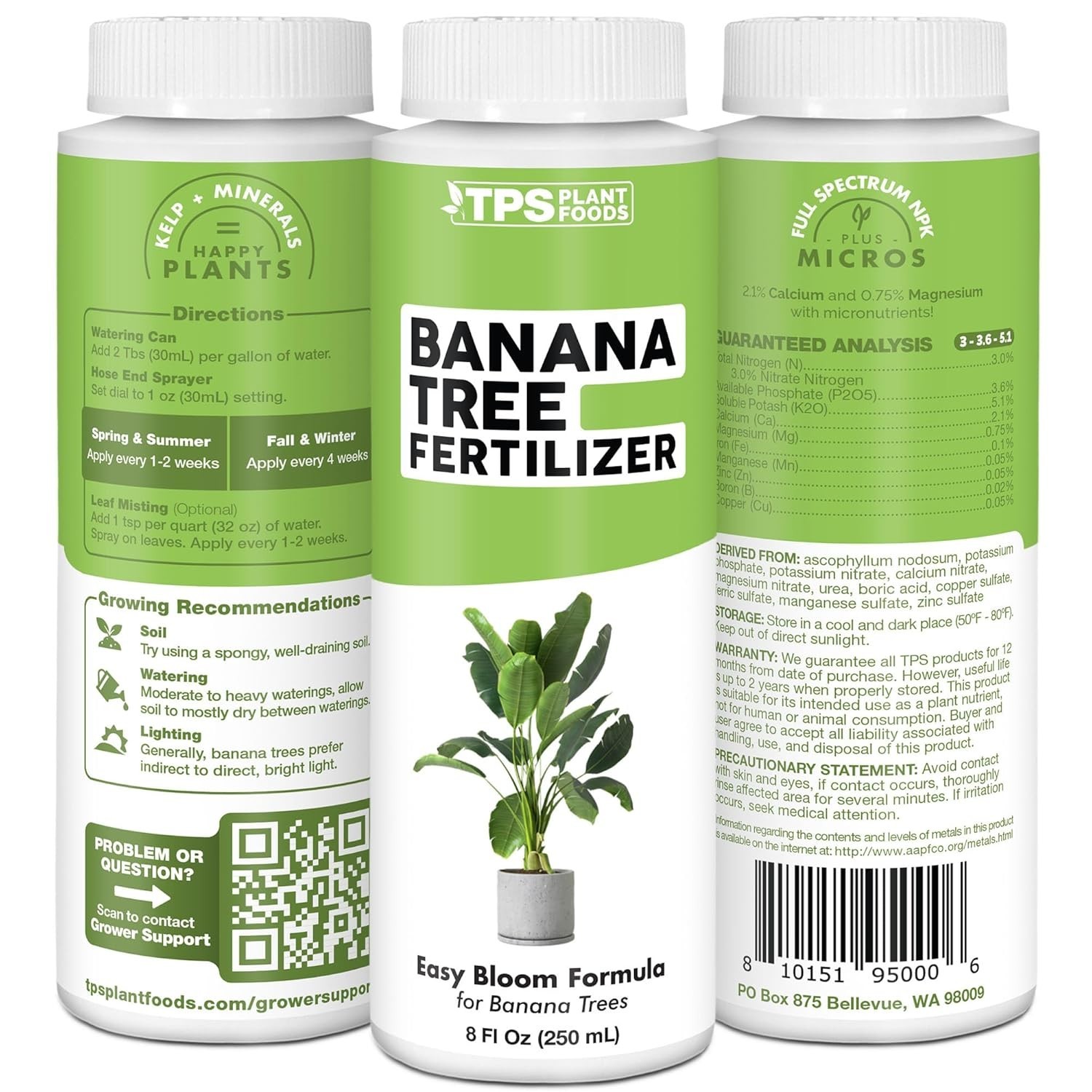 TPS NUTRIENTS Banana Tree Fertilizer for All 8 oz (1/2 Pint)