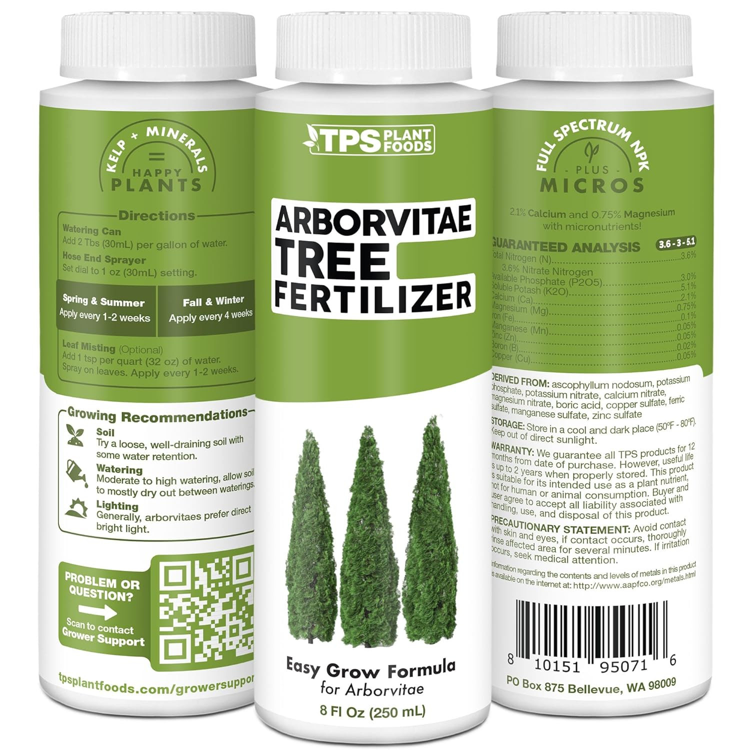 Arborvitae Tree Fertilizer for All Arborvitaes, Evergreen Shrubs and Thuja Tr…