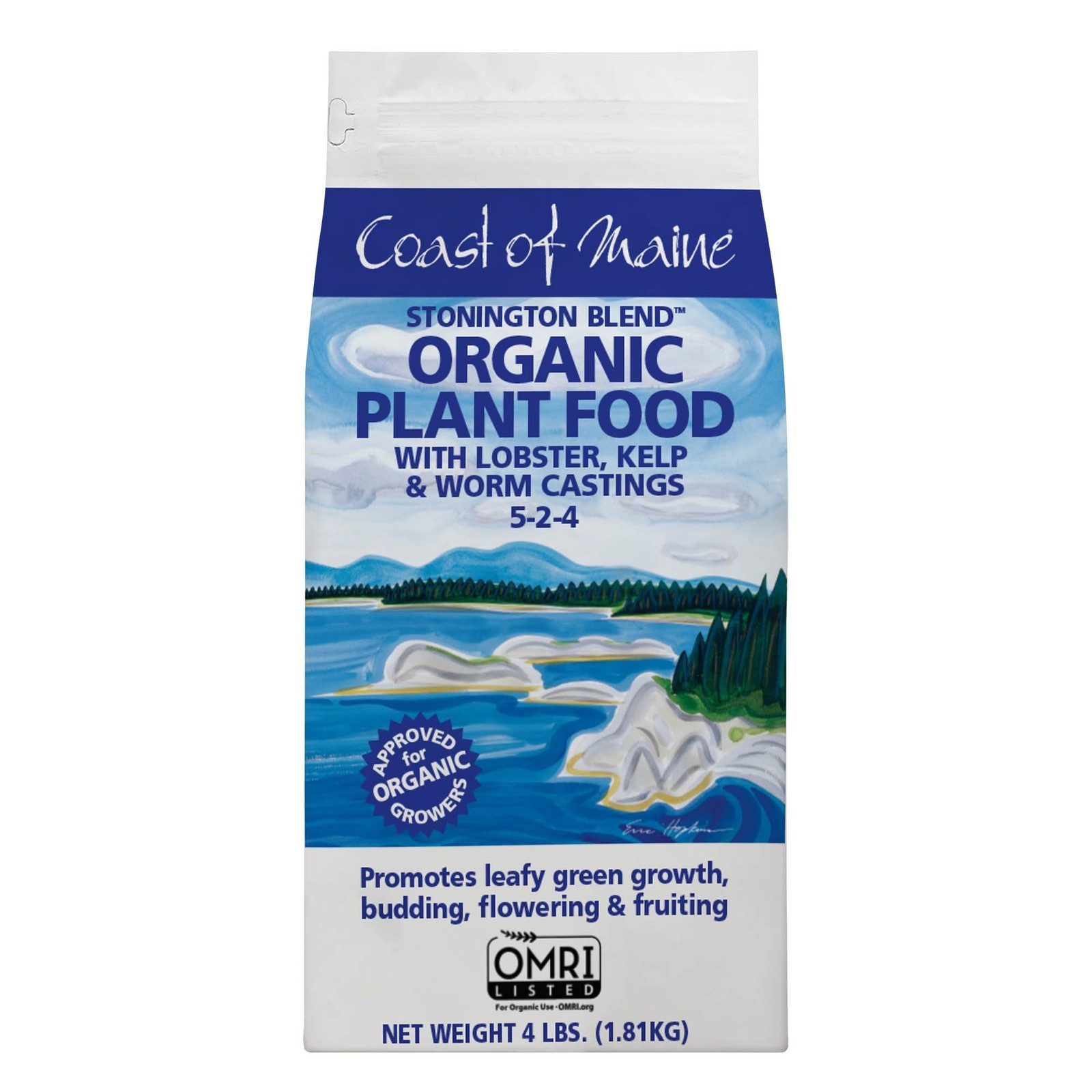 Coast of Maine, 4lb (Pack of 2) Stonington Blend Organic Plant Food with
