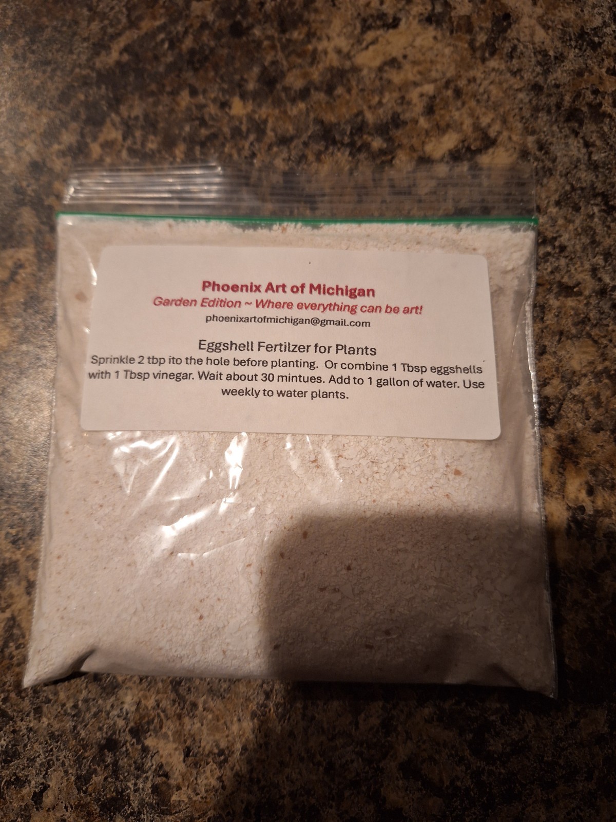 Organic Eggshell Powder 8oz for Plants Natural Calcium, Great for soil & compost