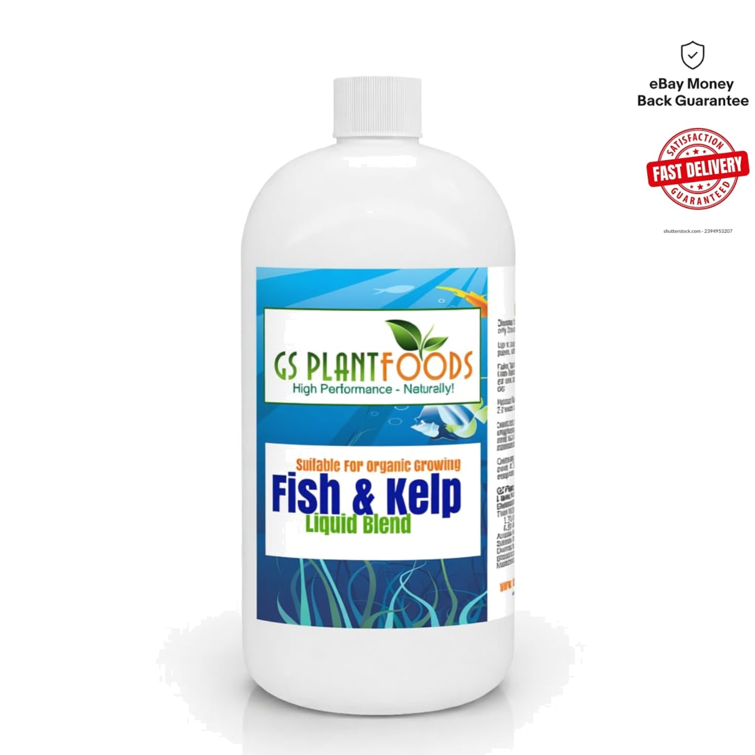 Seaweed & Fish Hydrolysate Fertilizer 1 Quart – Organic Gardening Solution