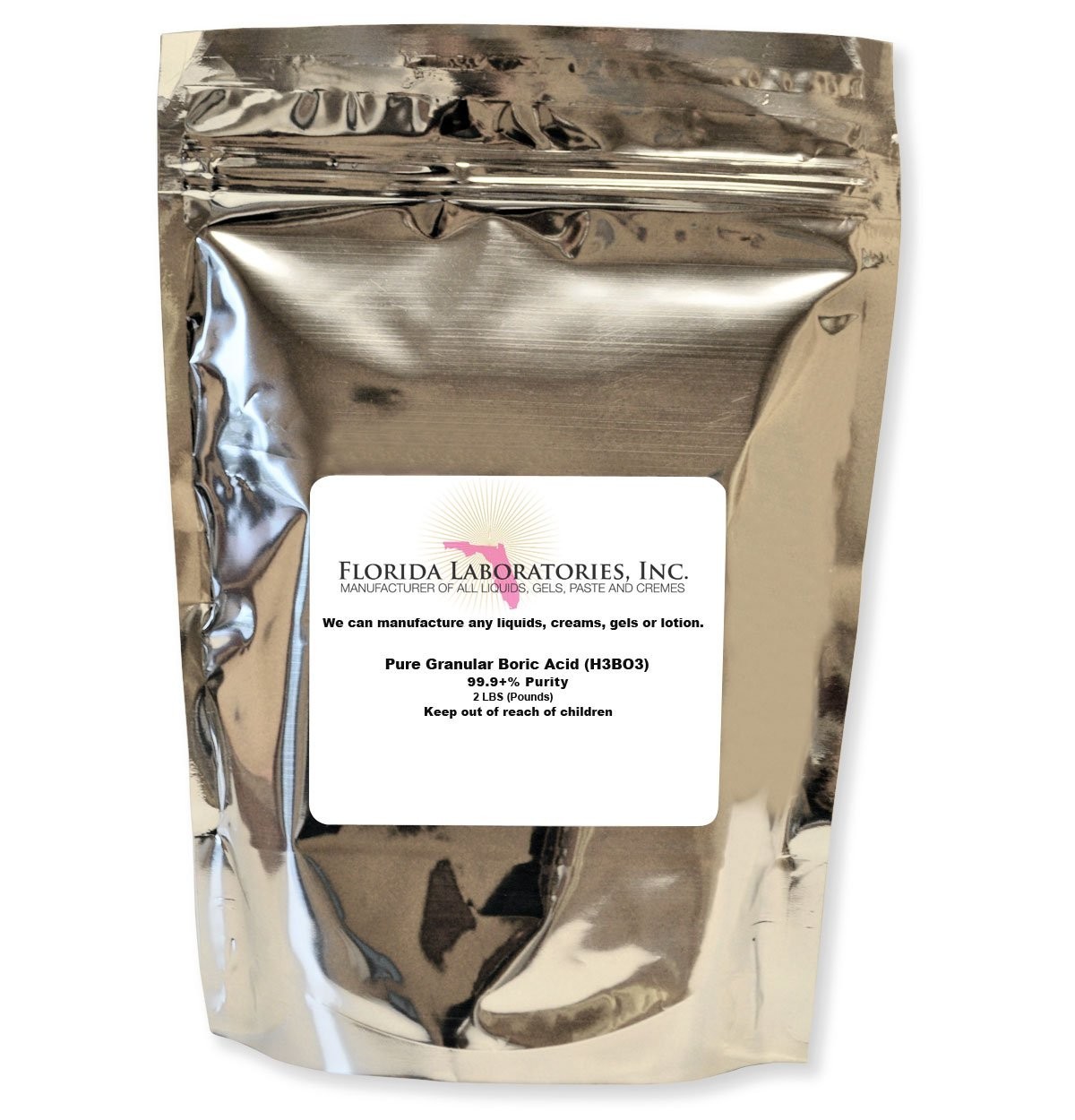 Boric Acid Pure Fine Granular Powder 2 Lb.Create Your Own Solution. 100 Househol