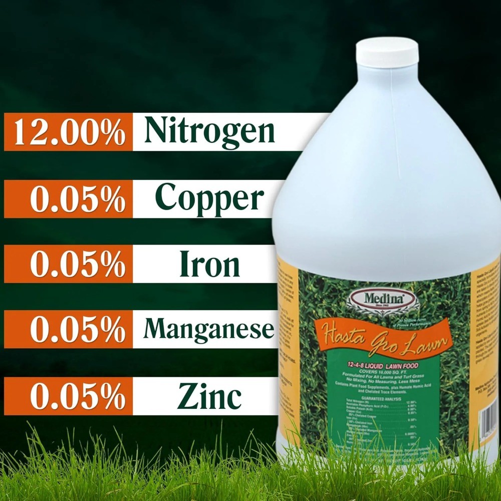 1 gal Liquid Lawn Food Fertilizer 12-4-8 Nutrient Formula For Grass Turf Growth