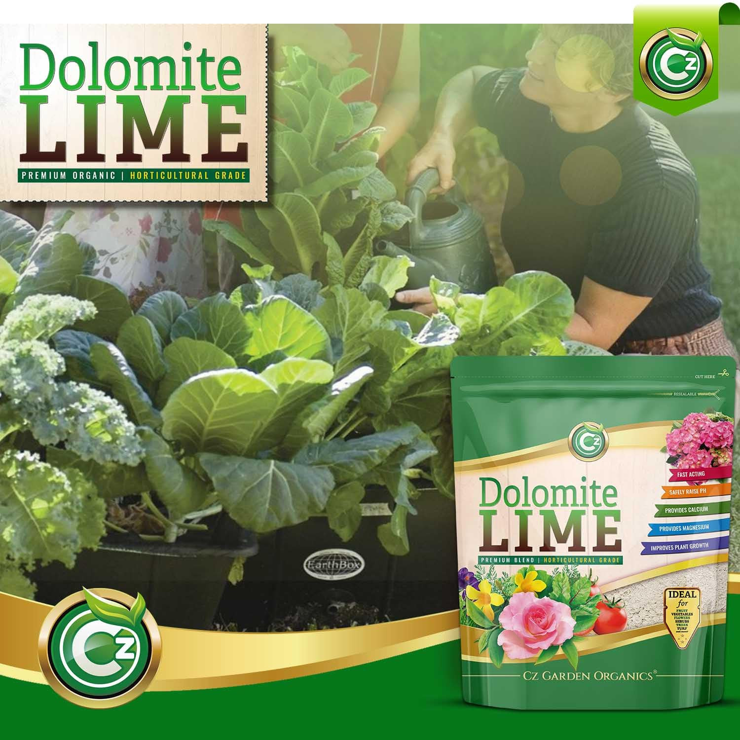 Organic Dolomite Lime 5LB – Made in USA – OMRI Listed – Garden Soil Amendment Fe