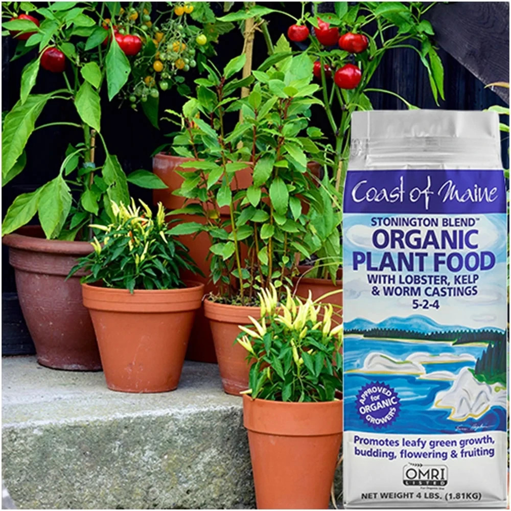 Coast of Maine Stonington Lobster & Kelp Plant Food Fertilizer 5-2-4 4lb -4 PACK