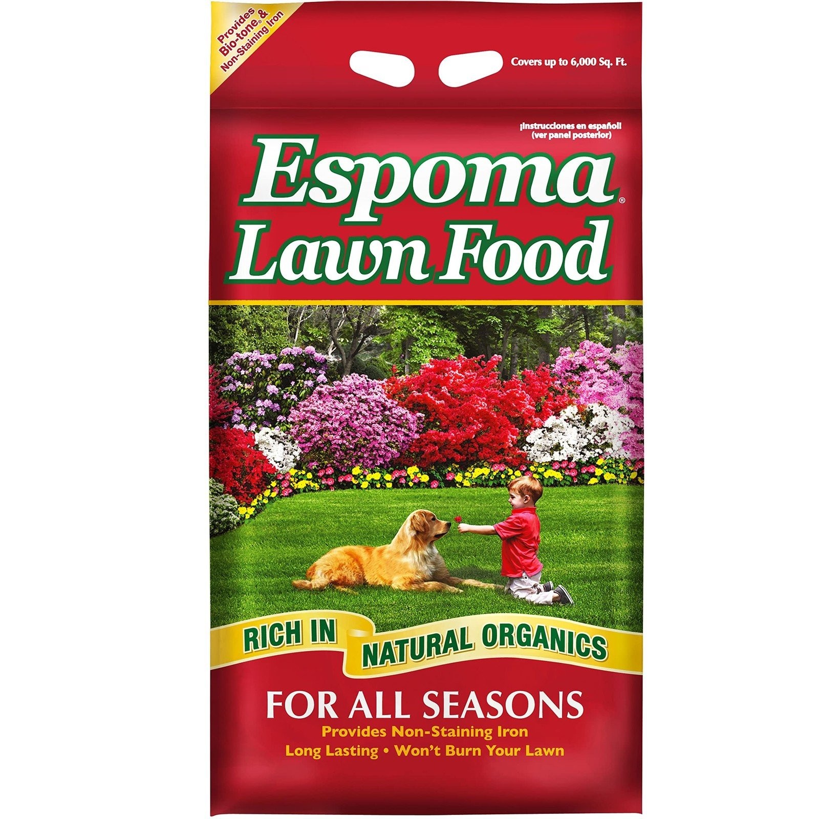 Espoma Lawn Food for All Seasons. Rich in Natural Organics 15-0-5 analysis;…