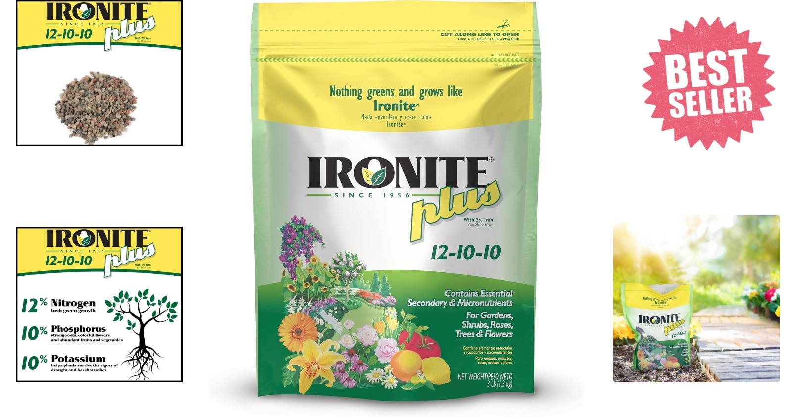 Enhance Garden Growth with Iron-Rich Plant Food – 3lb Granular Mix 12-10-10