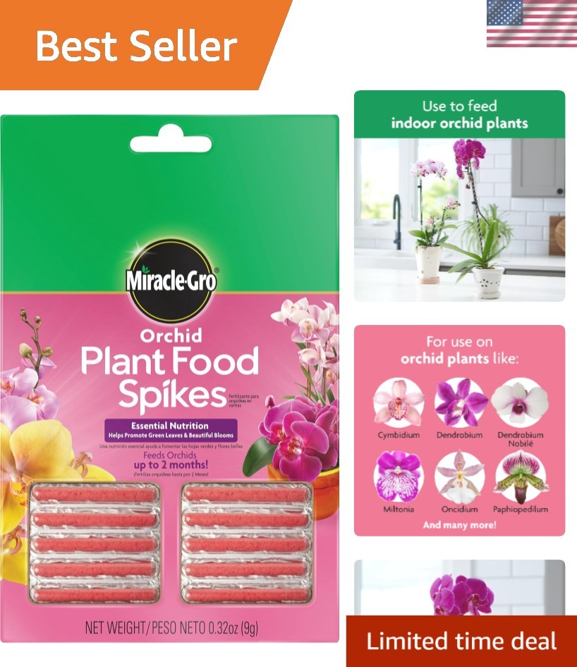 Miracle-Gro Orchid Plant Food Spikes – Nourish Your Indoor Orchids Effortlessly
