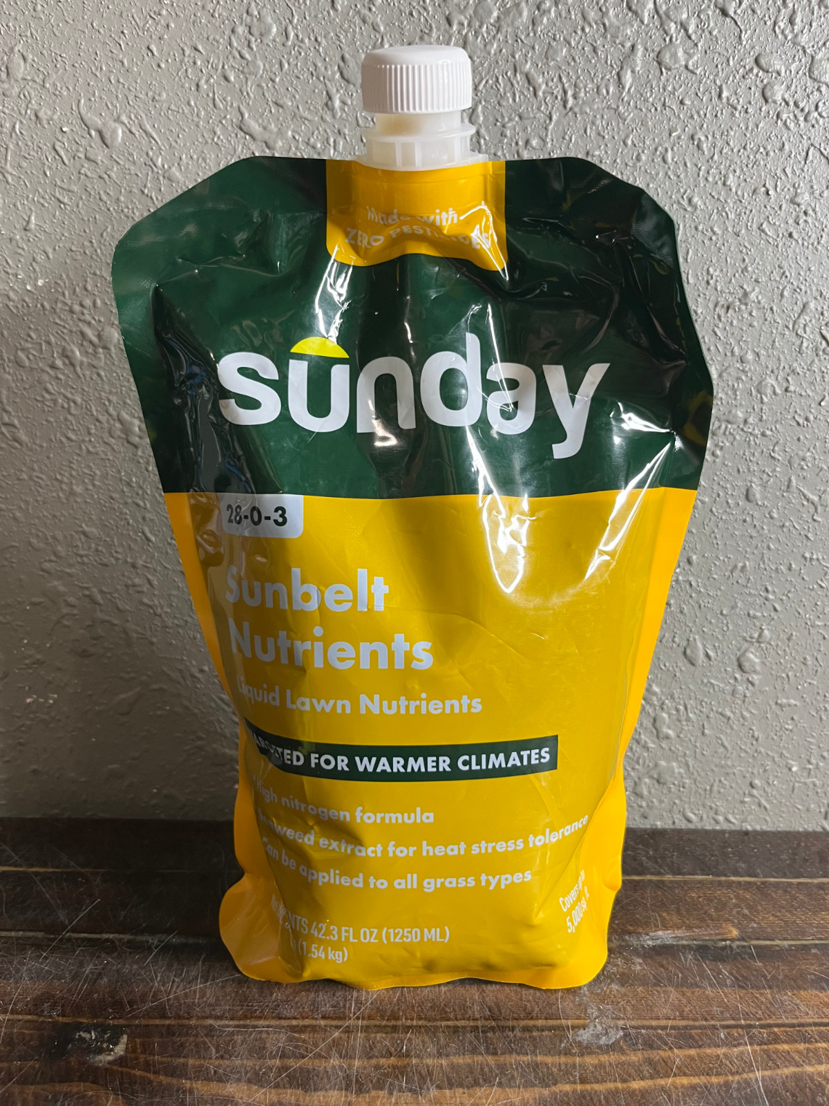 Sunday Sunbelt Nutrients Liquid Lawn Fertilizer 28-0-3 High Nitrogen 42.3 fl oz