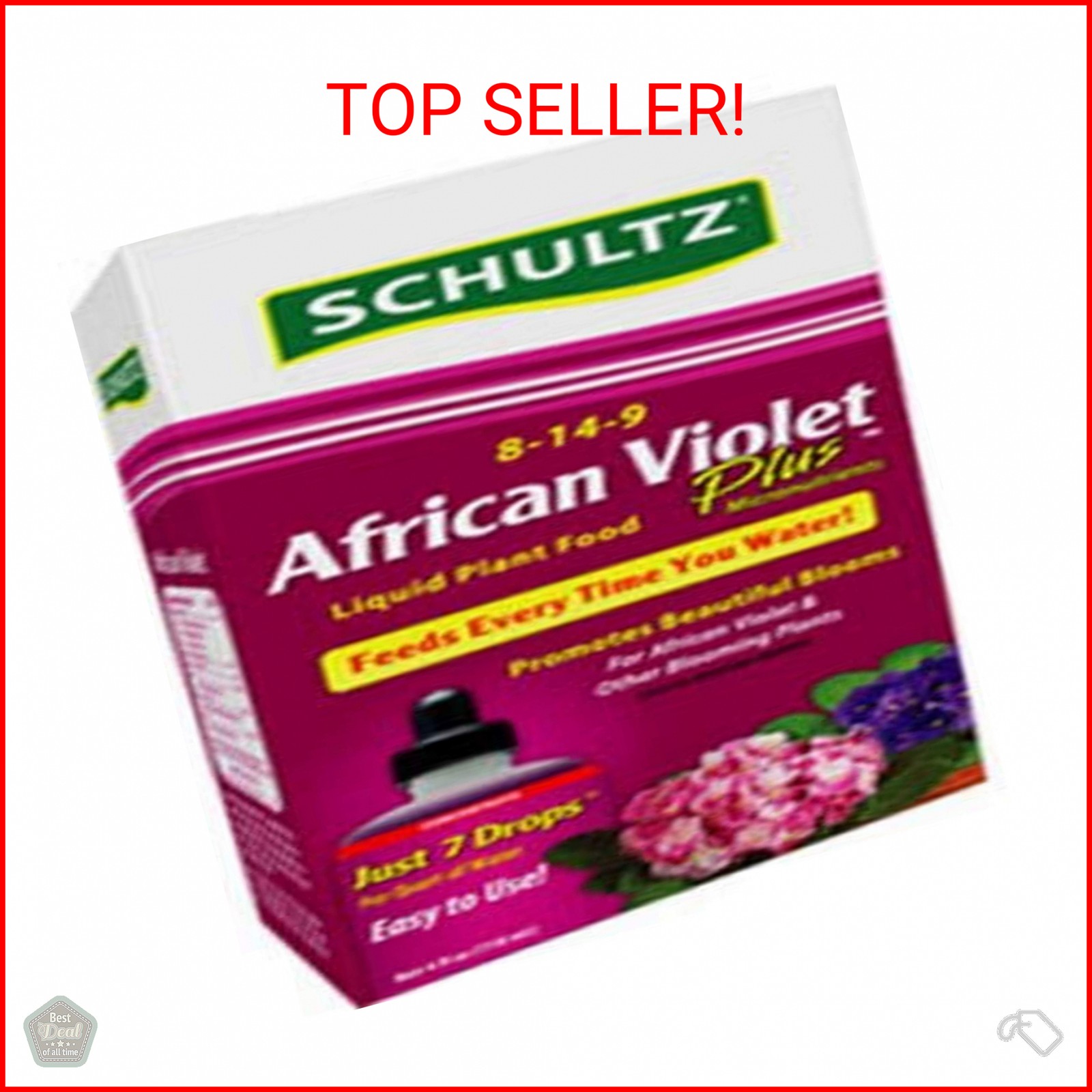 Schultz SPF44900 African Violet Plus Liquid Plant Food 8-14-9, 4 Ounce