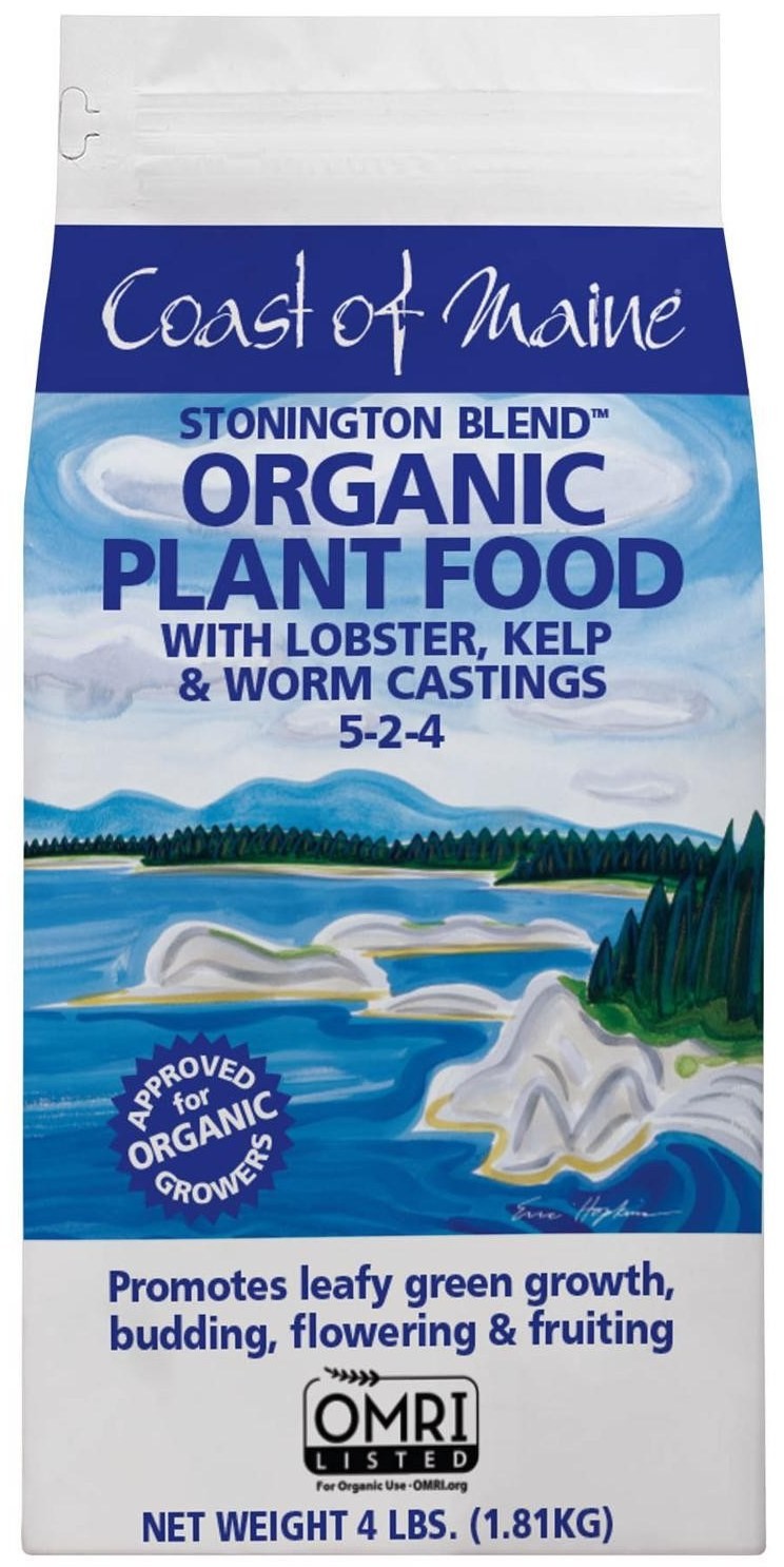 Coast of Maine Stonington Lobster & Kelp Plant Food Fertilizer 5-2-4 4lb -4 PACK