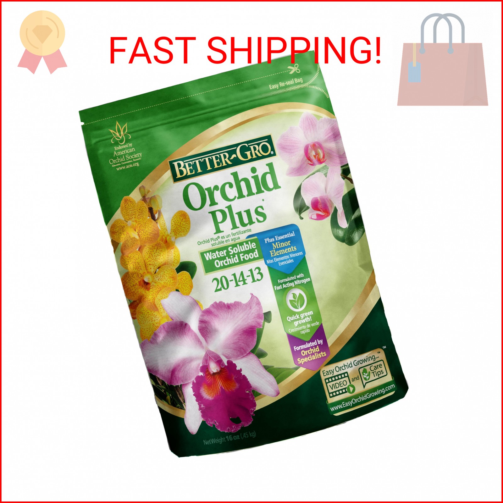 Better-Gro Orchid Plus 20-14-13 – Urea-Free Orchid Fertilizer for Vigorous Growt