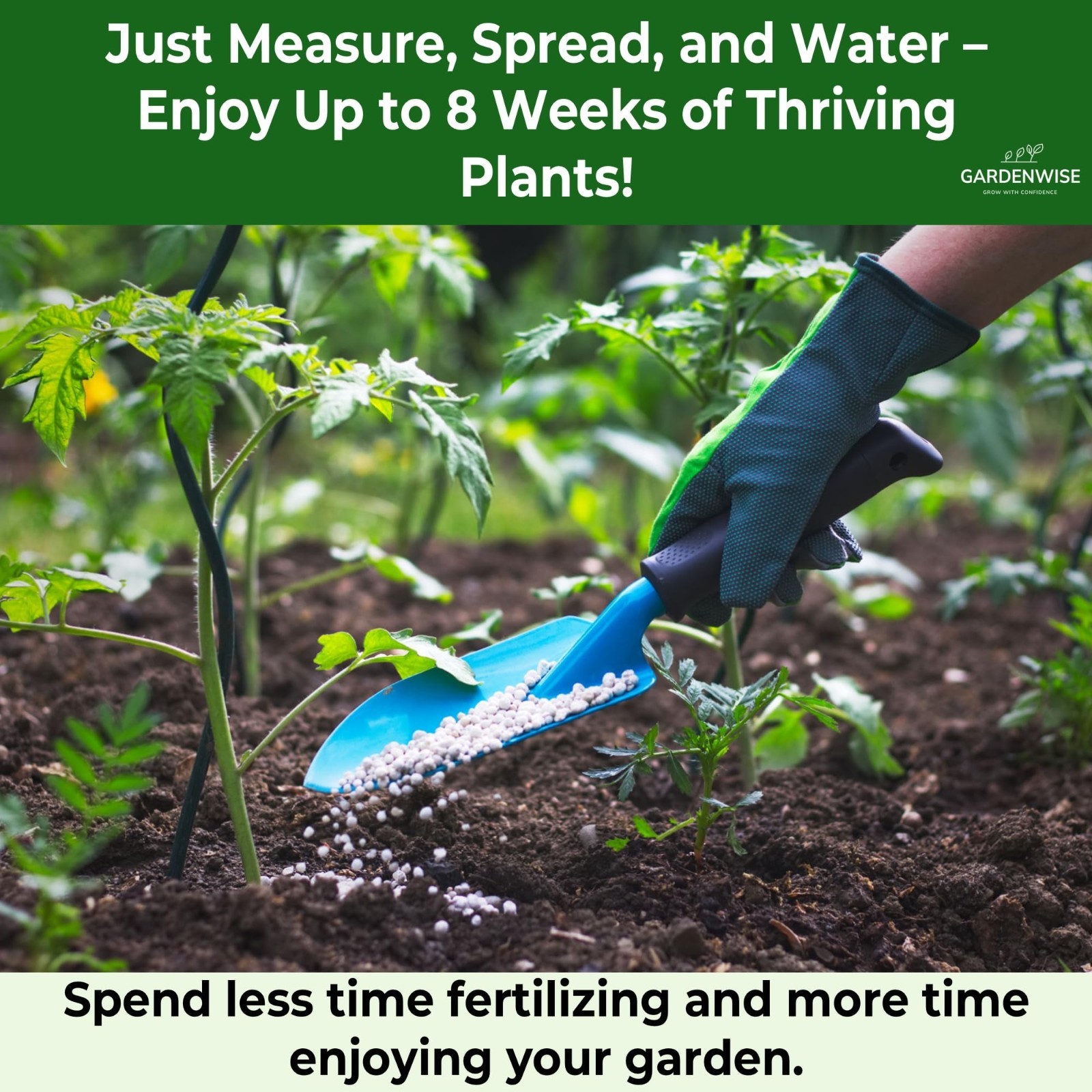 All-Purpose 10-10-10 Slow Release Granular Fertilizer for Vegetables, Flowers &