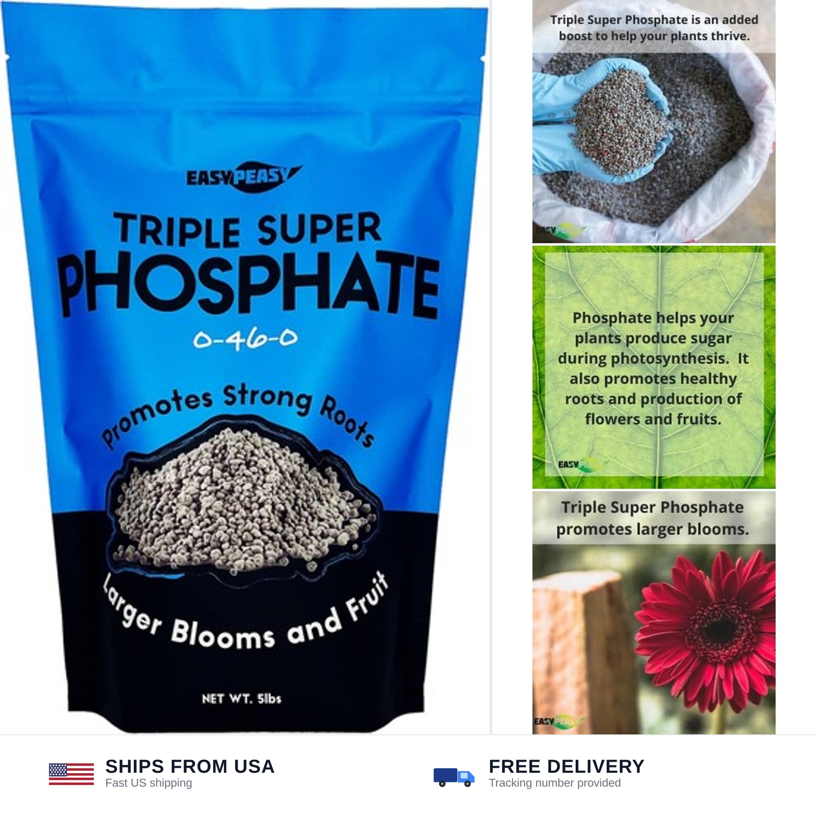 TRIPLE SUPER PHOSPHATE FERTILIZER 0-46-0 | phosphorus fertilizer for gardens,…