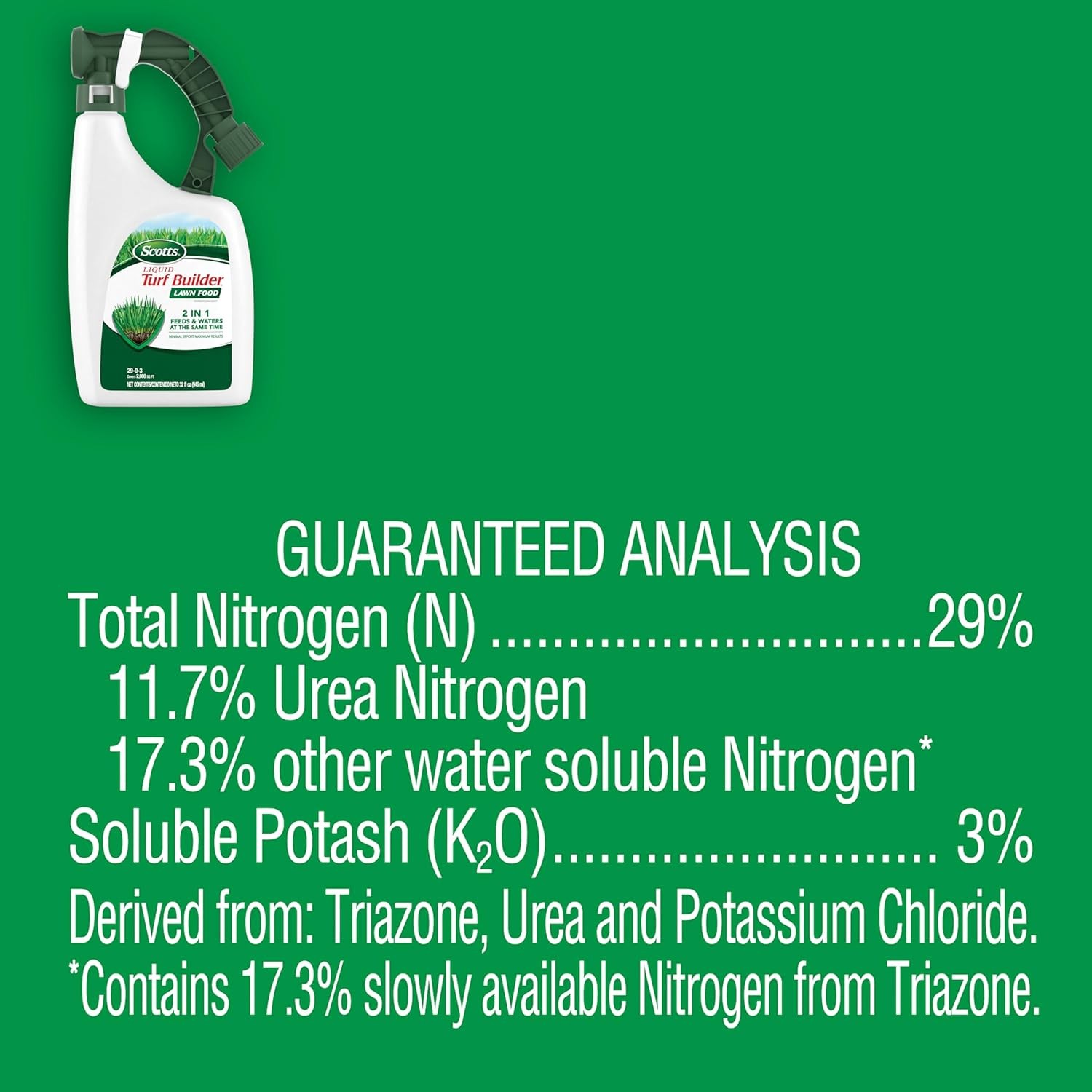 LIQUID TURF BUILDER LAWN FERTILIZER Scotts Food Feeds Greens Any Grass Type