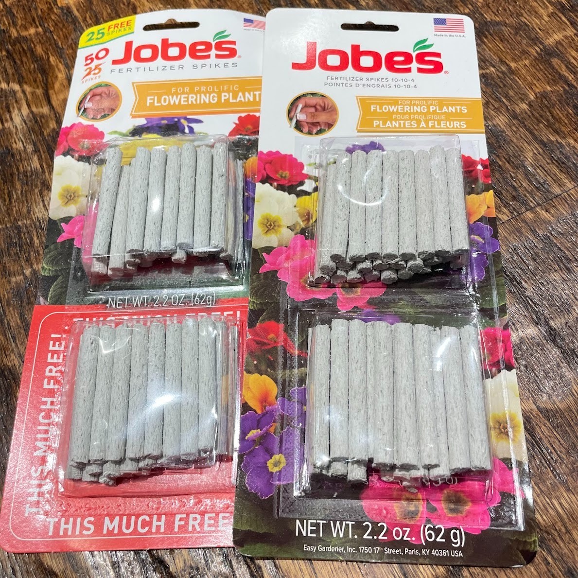 100 Count Jobe’s Fertilizer Spikes –Promotes Vibrant Blooms for Flowering Plants