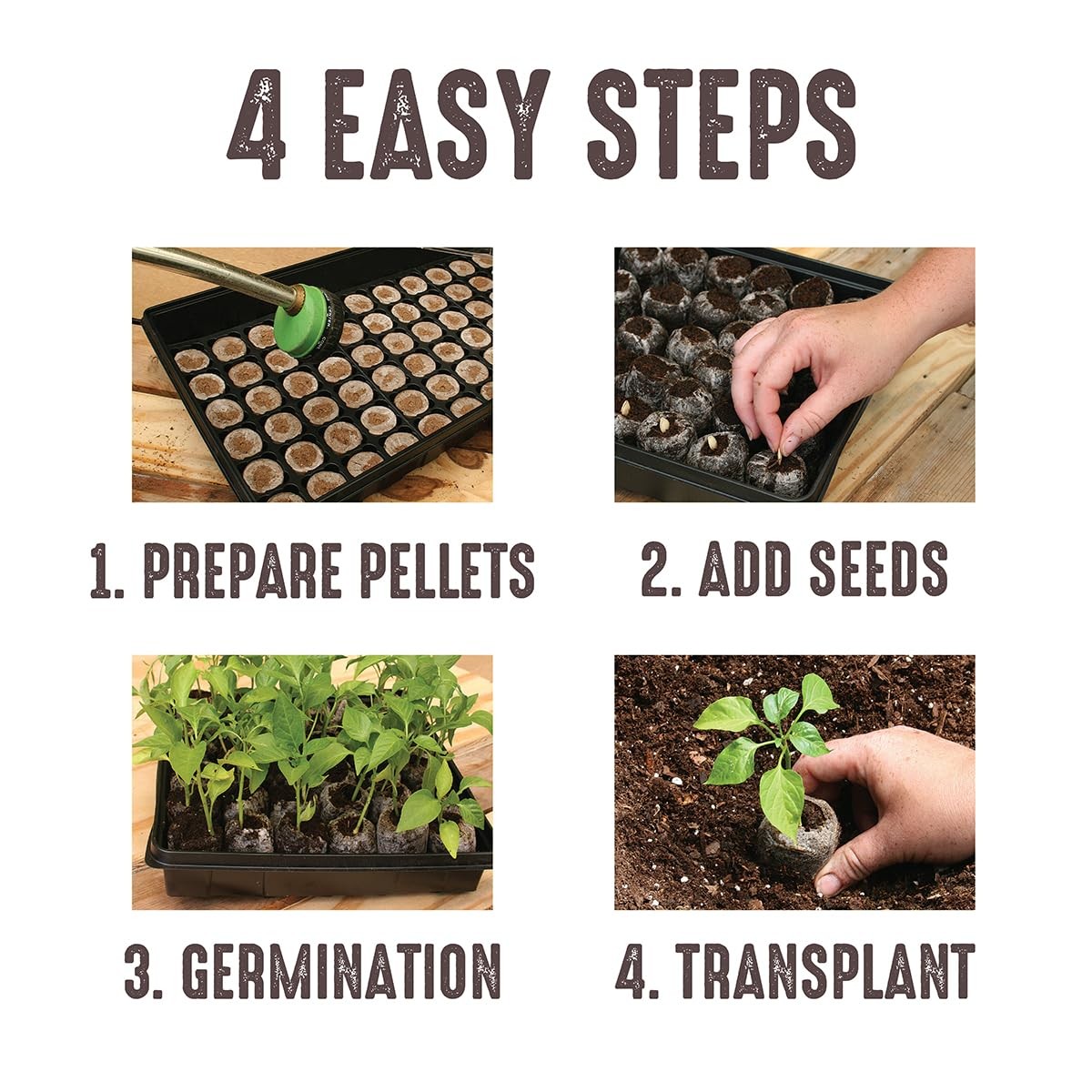 Brown Peat Pellets 125 Total Perfect For Starting Flowers And Herbs