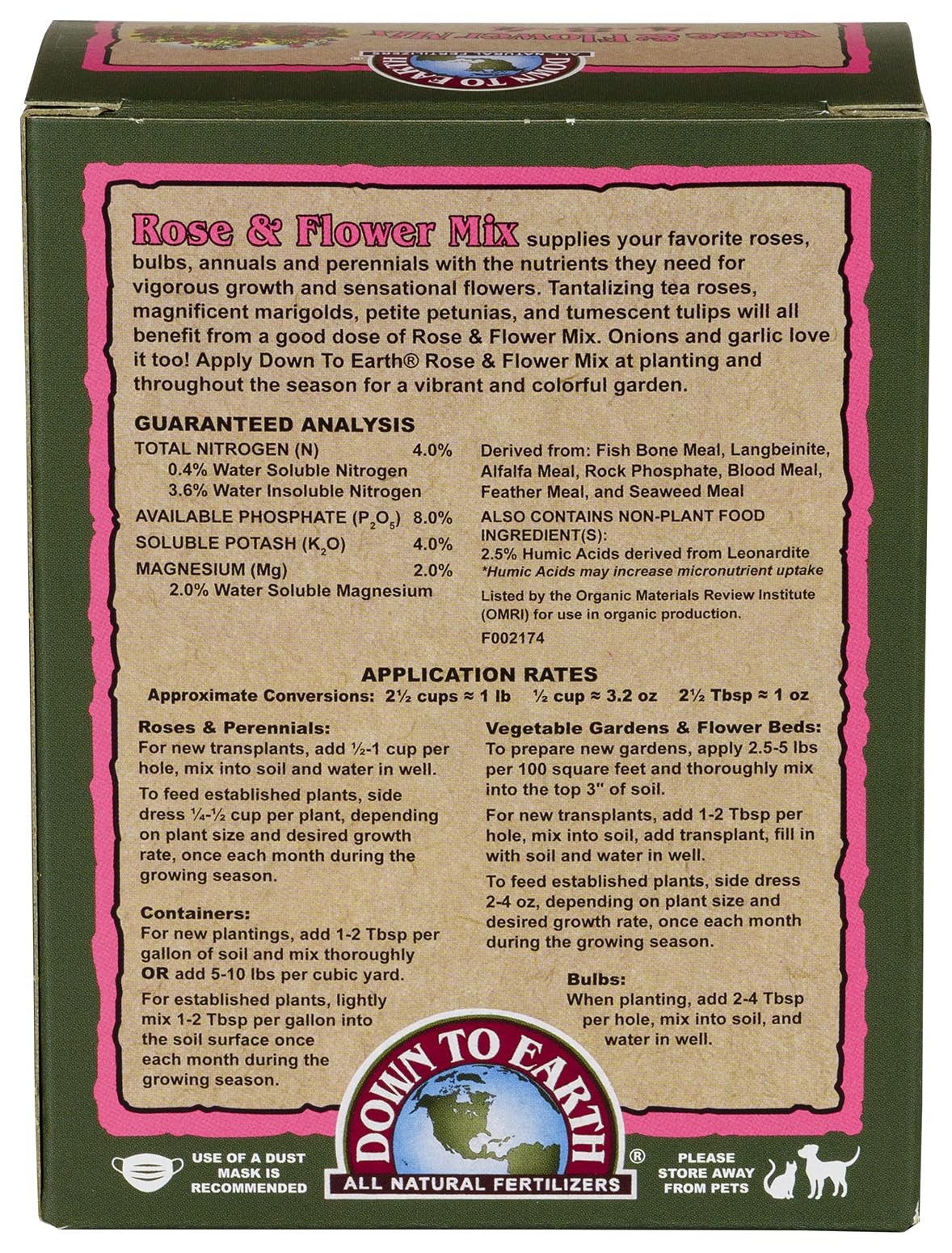 Organic Rose & Flower Mix – Plant Food for Roses, Bulbs, Flowers and Ornament…