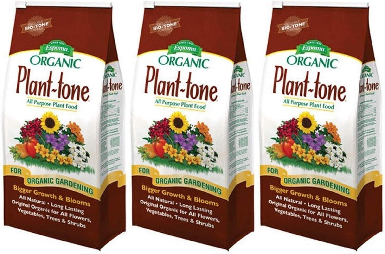 Espoma PT4 4-Pound Plant-Tone Organic 5-3-3 Plant Food – 3 Pack