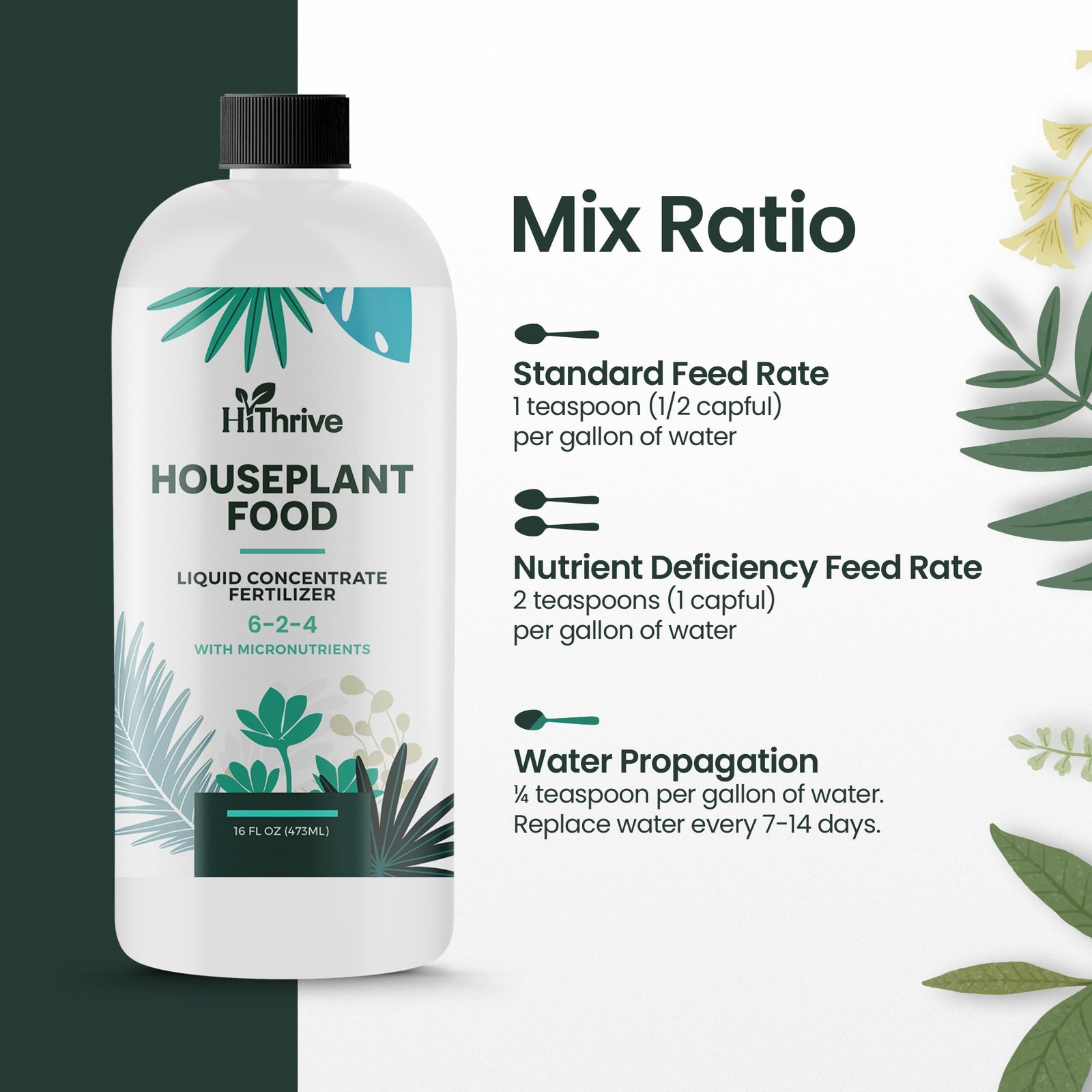 16oz Houseplant Fertilizer, All Purpose Indoor Plant Food – 16 oz (1 Pint)