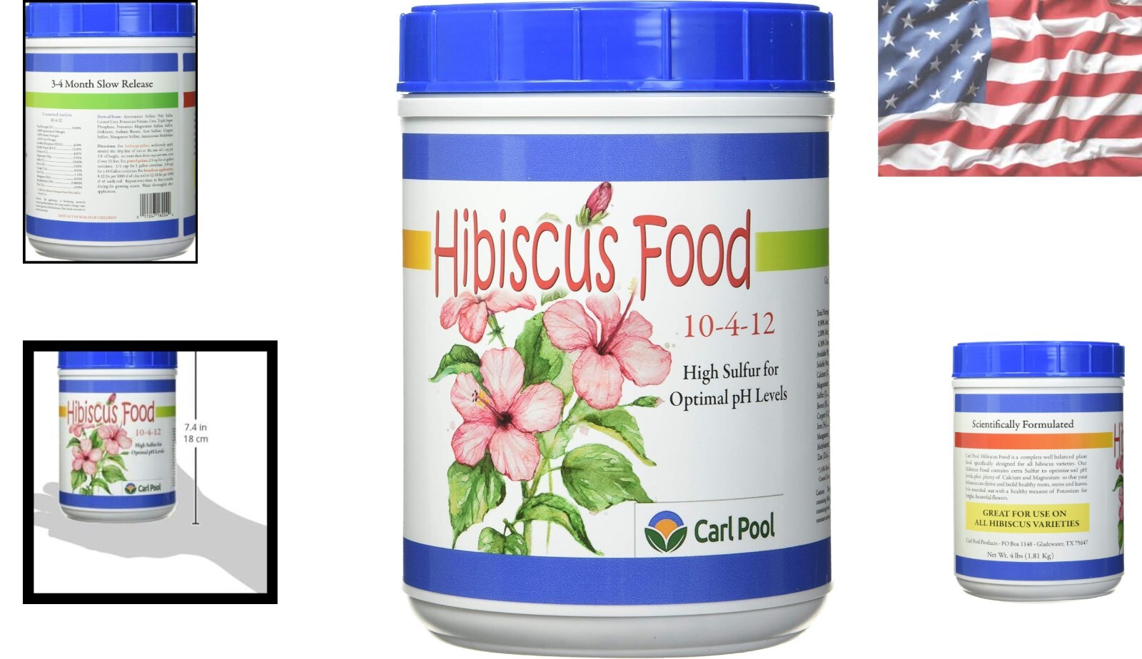 All-Natural Hibiscus Plant Food Granules 10-4-12 – 4 Lbs for Optimal Growth