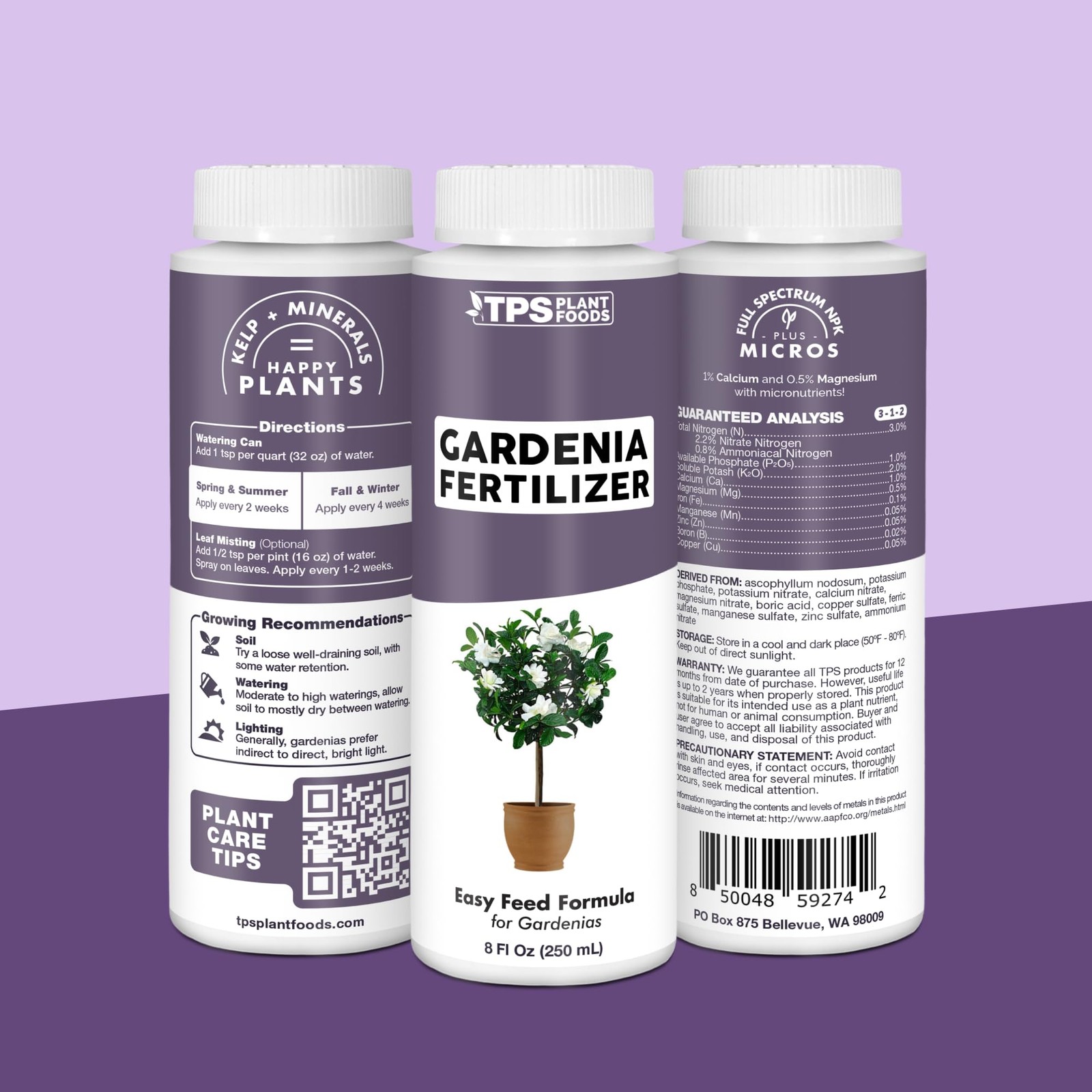 Gardenia Fertilizer Liquid Plant Food for More Blooms Rich Green Leaves &