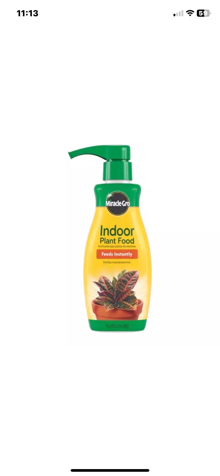 Miracle-Gro Indoor Plant Food 8 oz. Pump – 1000551