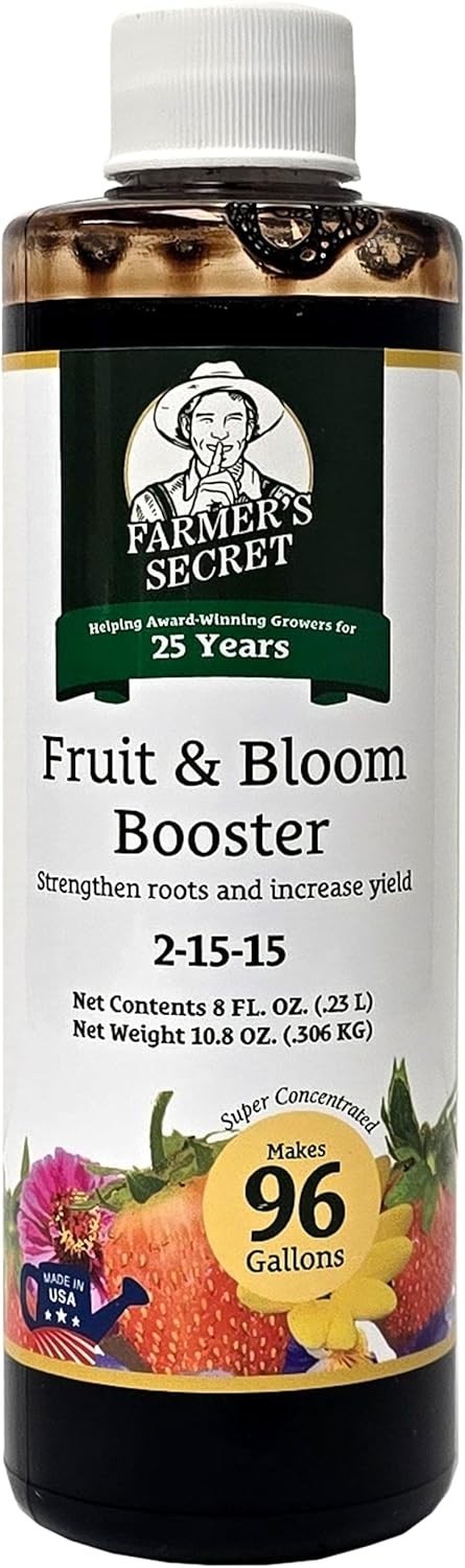 Farmer’s Secret Fruit & Bloom Booster Fertilizer 8oz Super Concentrated Boosts