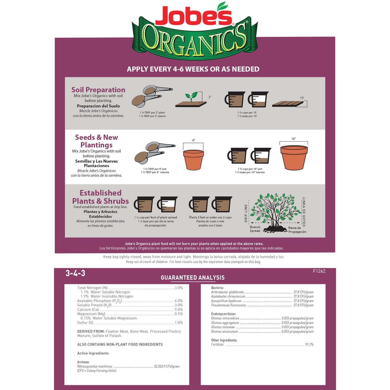 Jobe’s 09423 Organics Flower & Rose Granular Fertilizer with Biozome, 4 pound